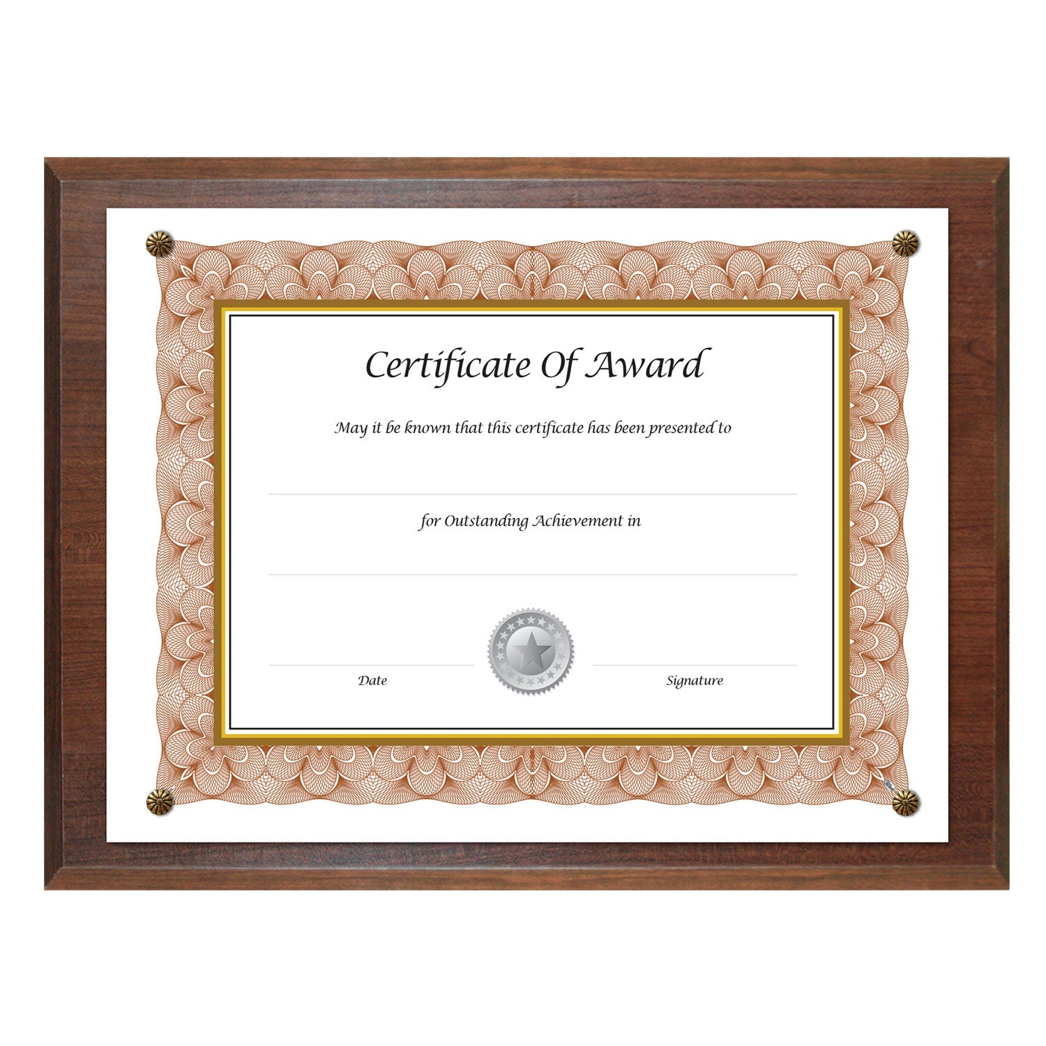 Award-A-Plaque Document Holder | 10.5x13, Walnut