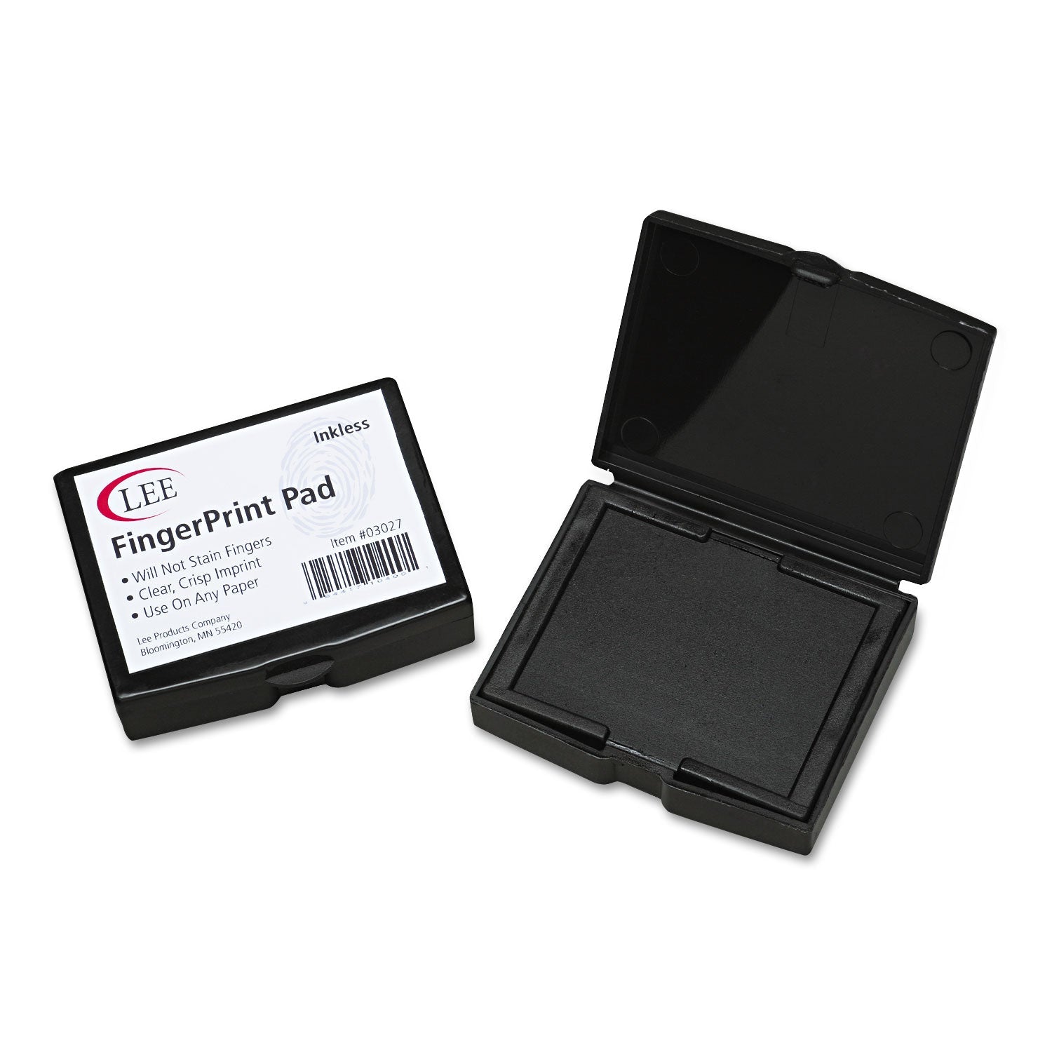 Inkless Fingerprint Pad | 2.25x1.75, Black, LEE