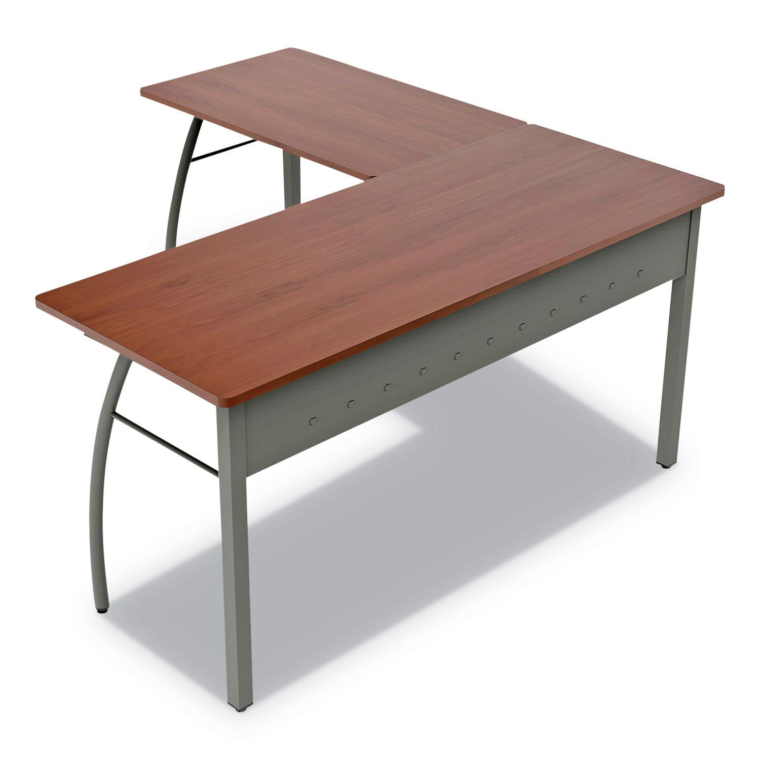 Trento Line L-Shaped Desk | 59" Cherry