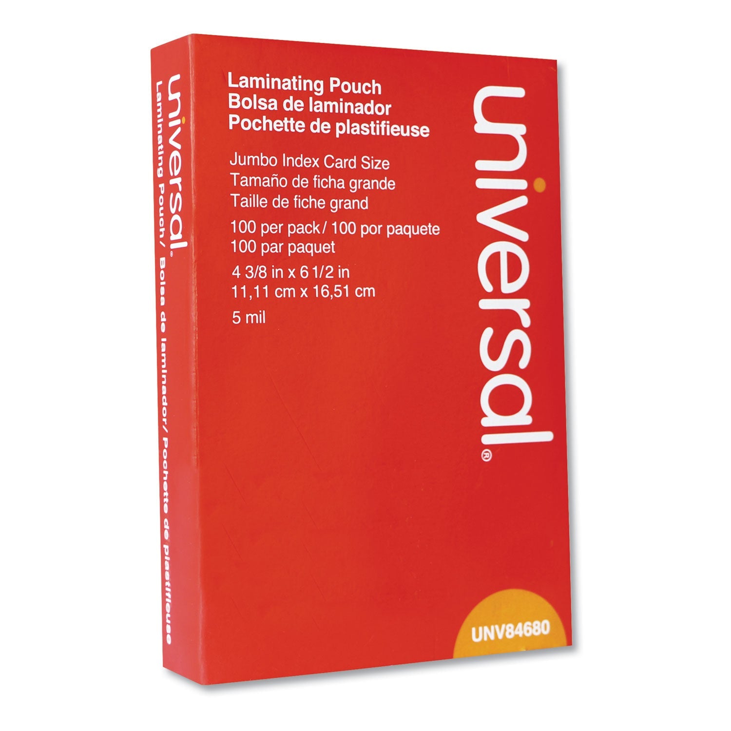 Universal® Laminating Pouches, 5 Mil, 6.5" X 4.38", Gloss Clear, 100/box - Bloom Skins