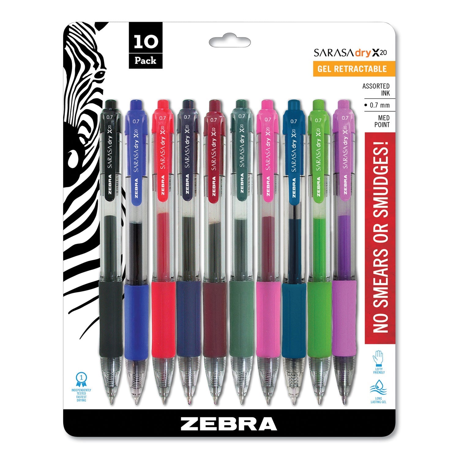 Sarasa Dry X20 Gel Pen | Assorted, 10/Pack