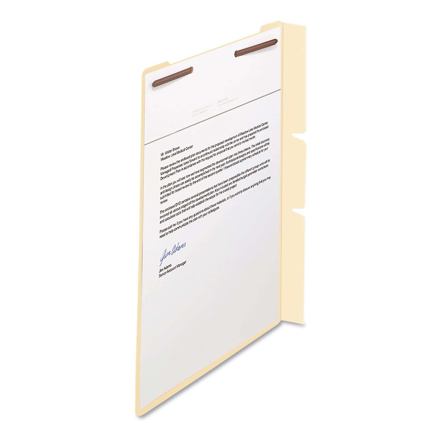Self-Adhesive Folder Dividers with Fasteners
