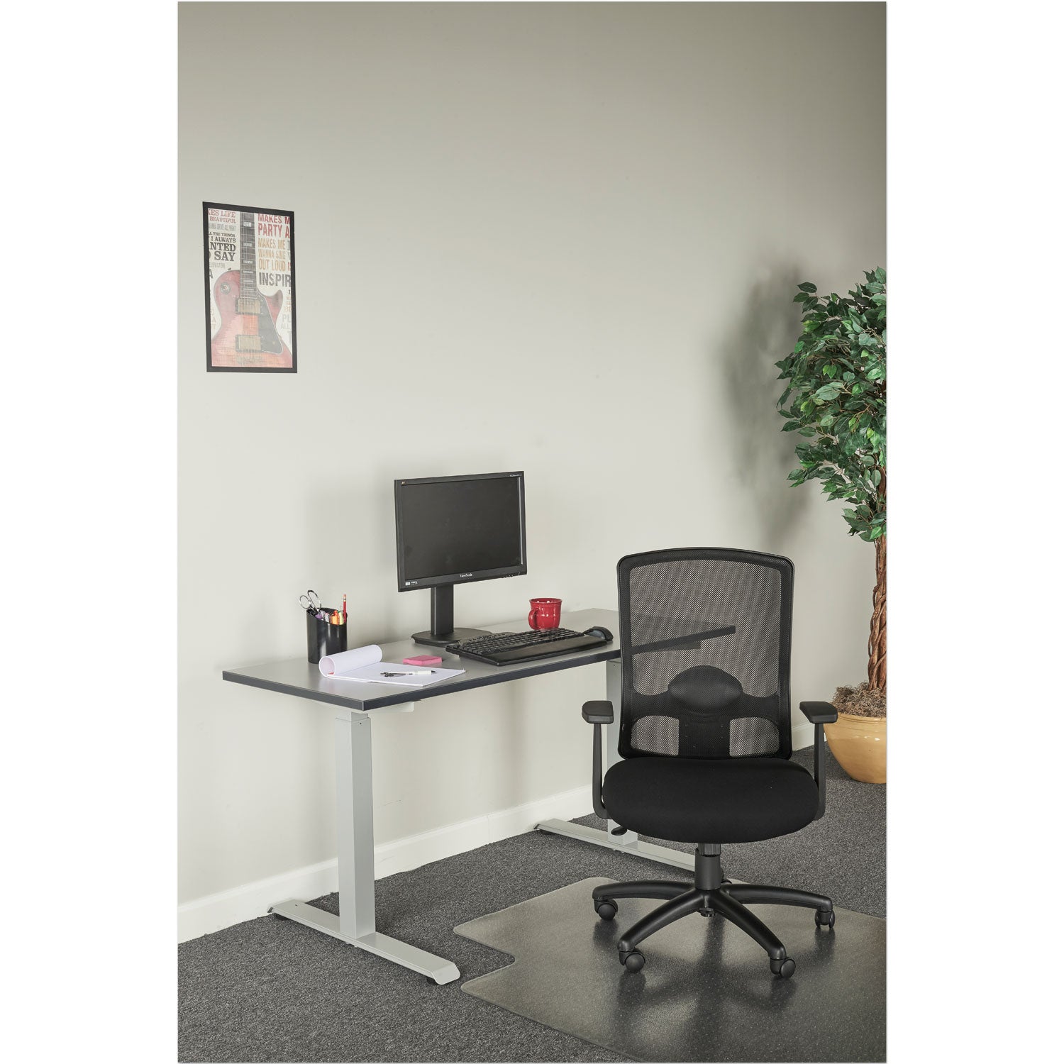 Alera® Alera Etros Series High-Back Swivel/tilt Chair, Supports Up To 275 Lb, 18.11" To 22.04" Seat Height, Black