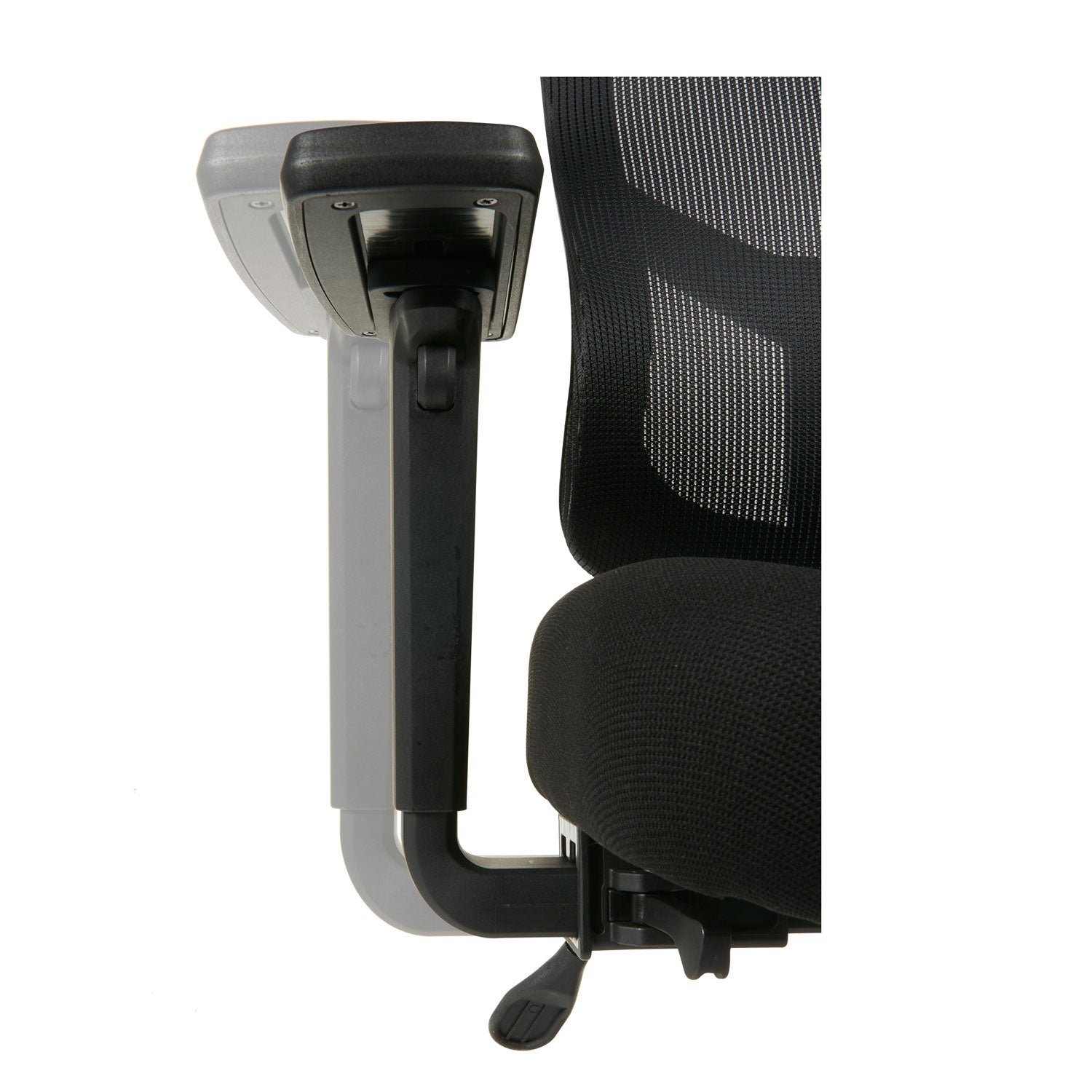 Alera® Alera Elusion II Series Suspension Mesh Mid-Back Synchro Seat Slide Chair, Supports 275 lb, 16.34" to 20.35" Seat, Black