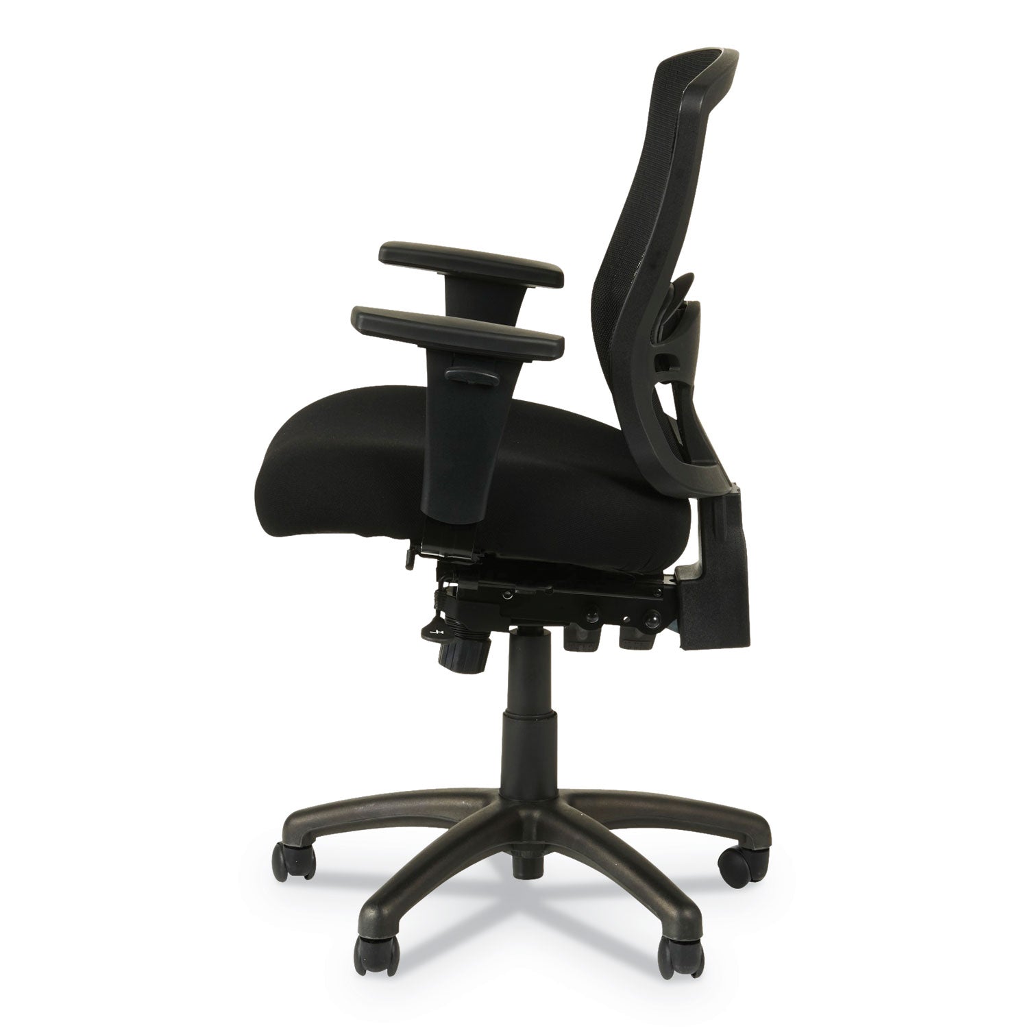 Alera® Alera Etros Series Mesh Mid-Back Petite Multifunction Chair, Supports Up To 275 Lb, 17.16" To 20.86" Seat Height, Black