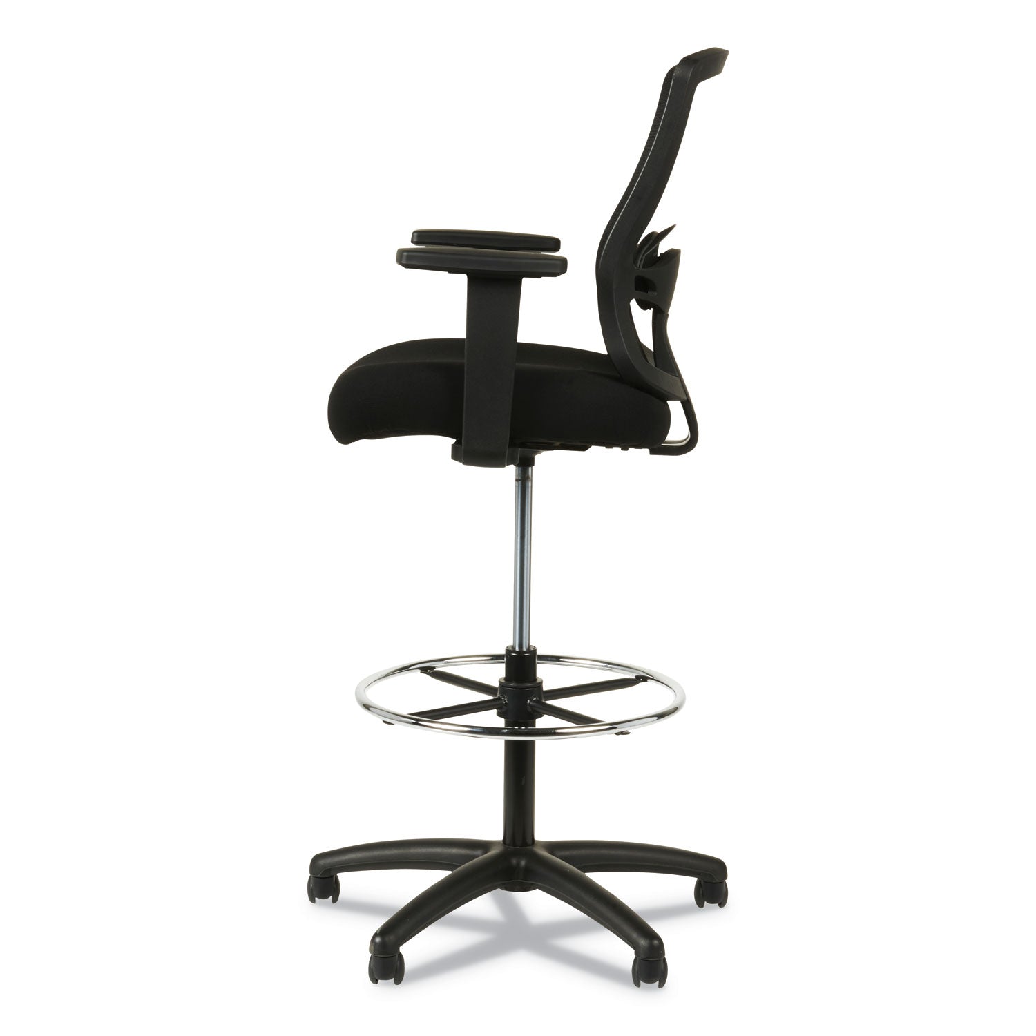 Alera® Alera Etros Series Mesh Stool, Supports Up To 275 Lb, 25.19" To 35.23" Seat Height, Black