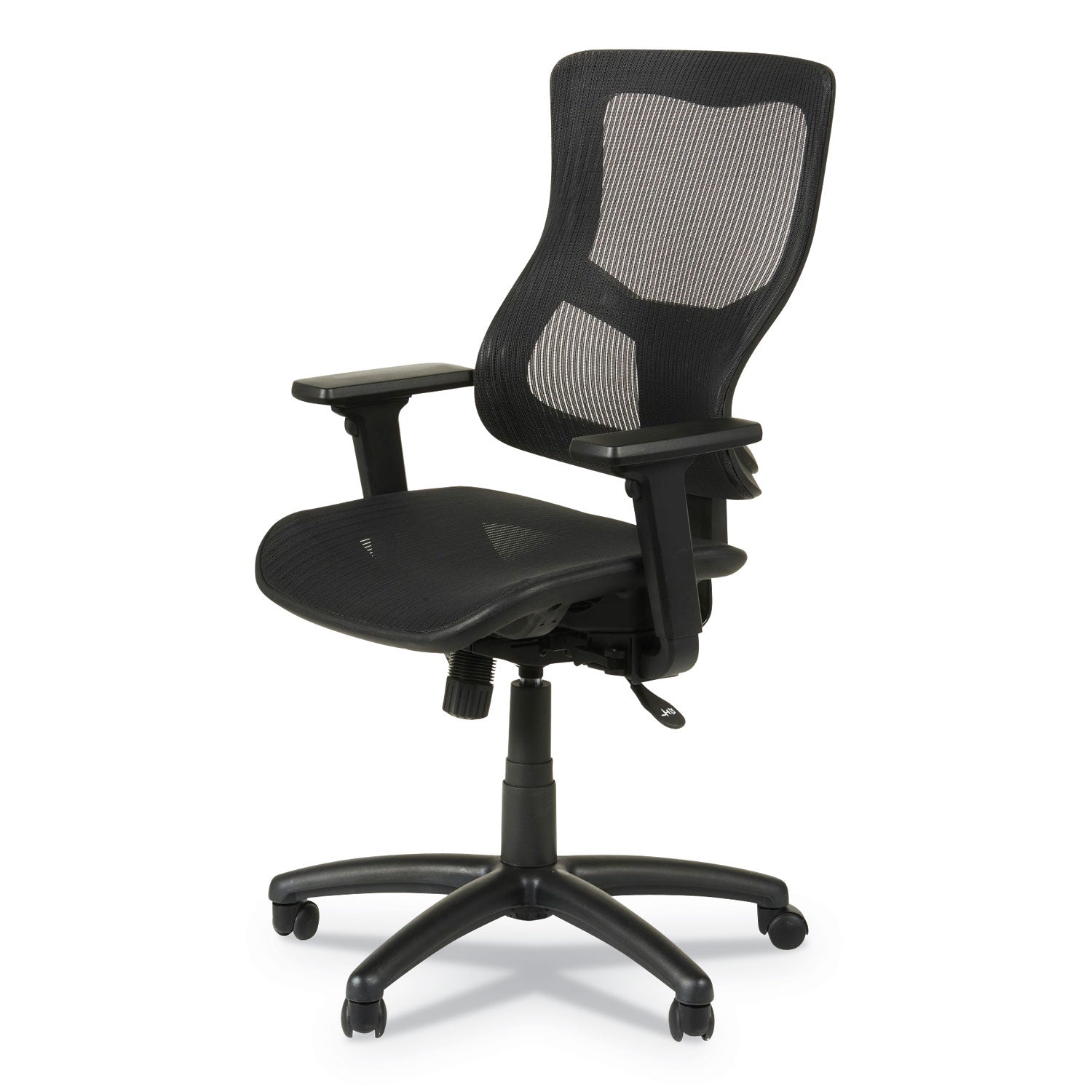 Alera® Alera Elusion II Series Suspension Mesh Mid-Back Synchro Seat Slide Chair, Supports 275 lb, 16.34" to 20.35" Seat, Black