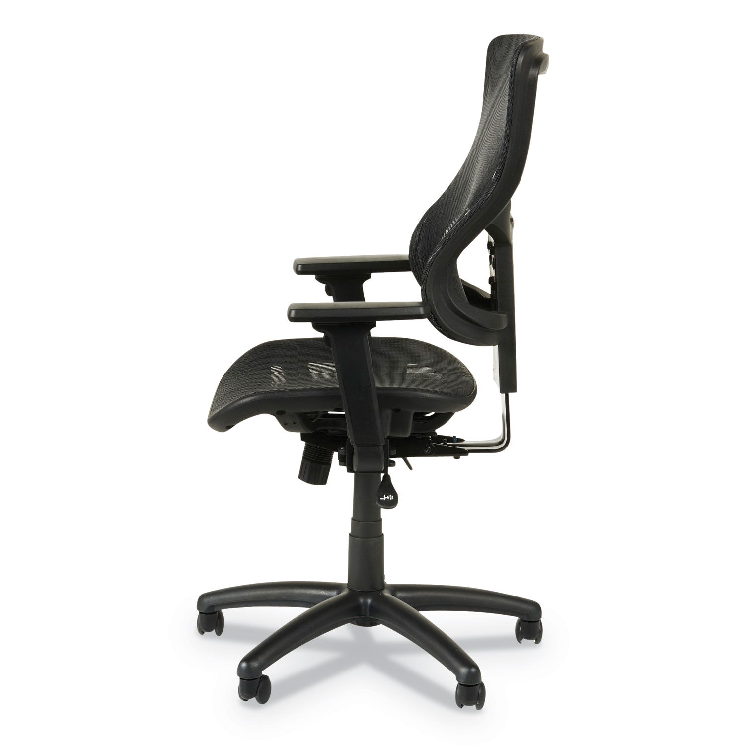 Alera® Alera Elusion II Series Suspension Mesh Mid-Back Synchro Seat Slide Chair, Supports 275 lb, 16.34" to 20.35" Seat, Black