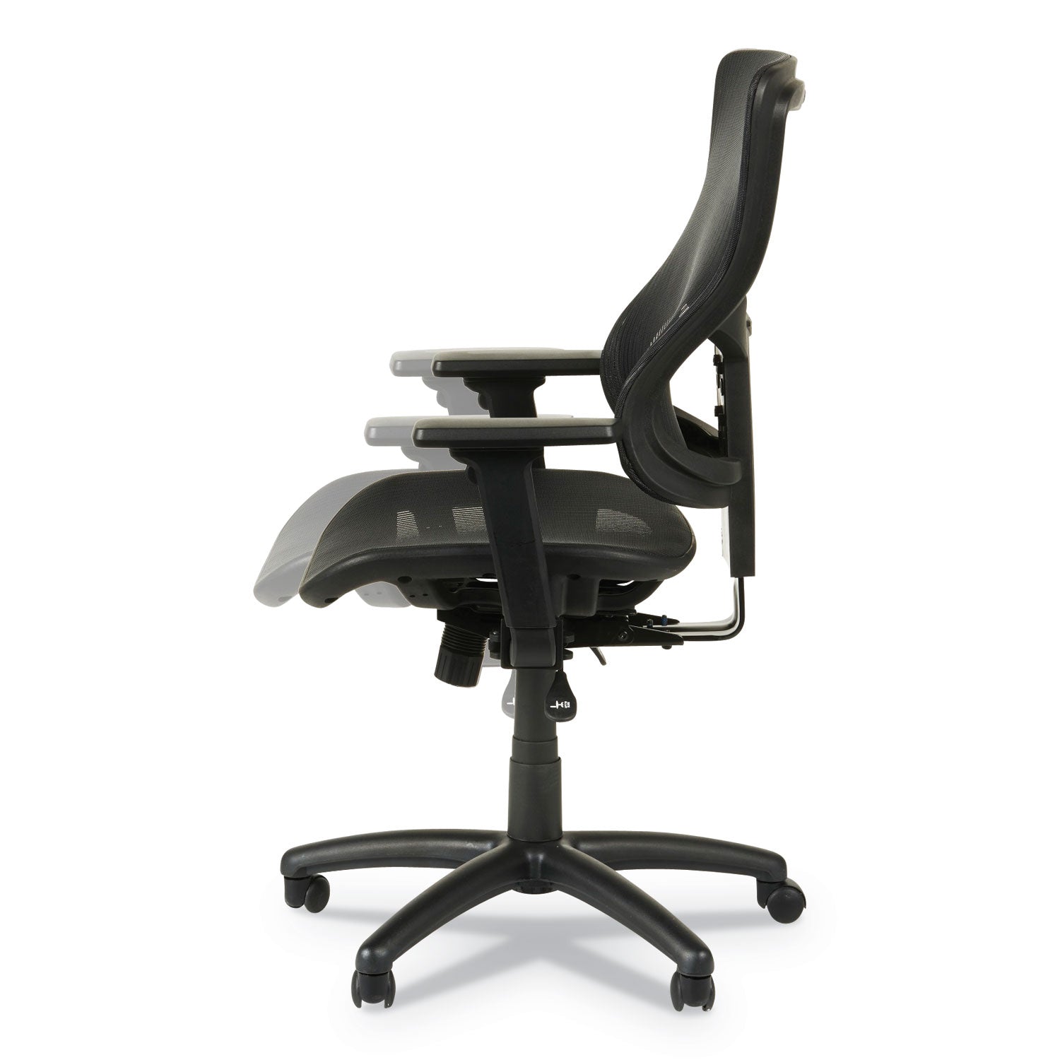 Alera® Alera Elusion II Series Suspension Mesh Mid-Back Synchro Seat Slide Chair, Supports 275 lb, 16.34" to 20.35" Seat, Black