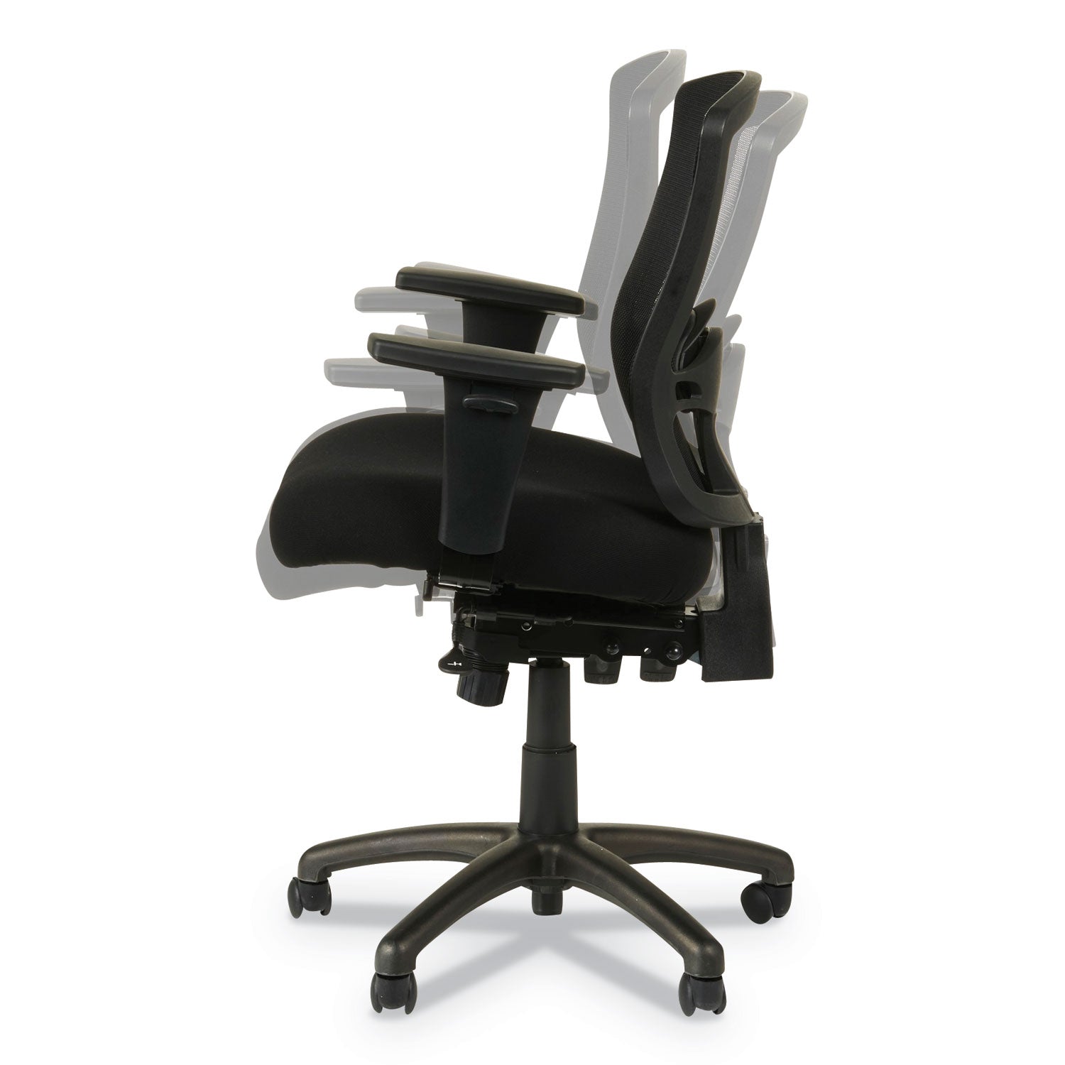 Alera® Alera Etros Series Mesh Mid-Back Petite Multifunction Chair, Supports Up To 275 Lb, 17.16" To 20.86" Seat Height, Black