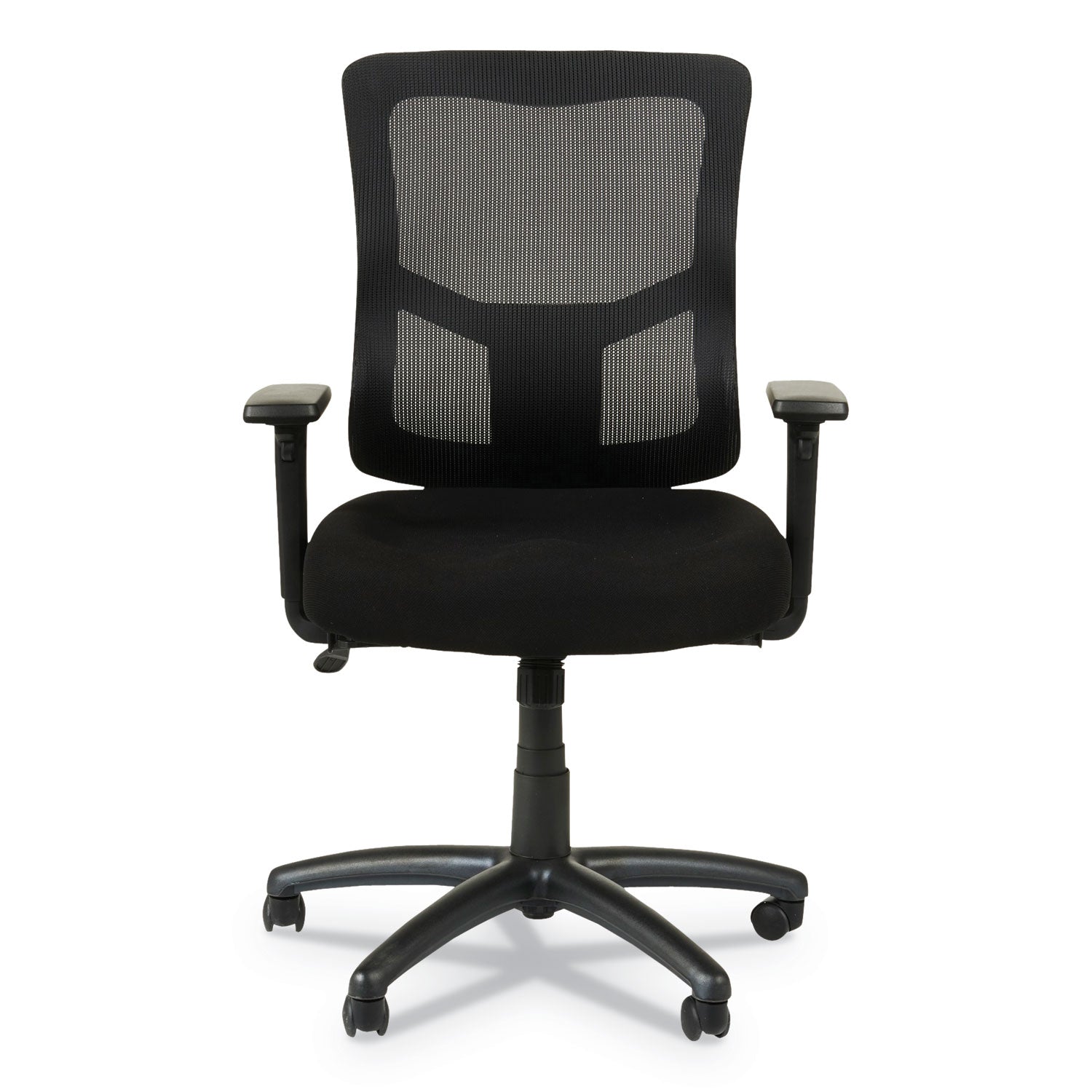 Alera® Alera Elusion Ii Series Mesh Mid-Back Swivel/tilt Chair, Adjustable Arms, Supports 275lb, 17.51" To 21.06" Seat Height, Black