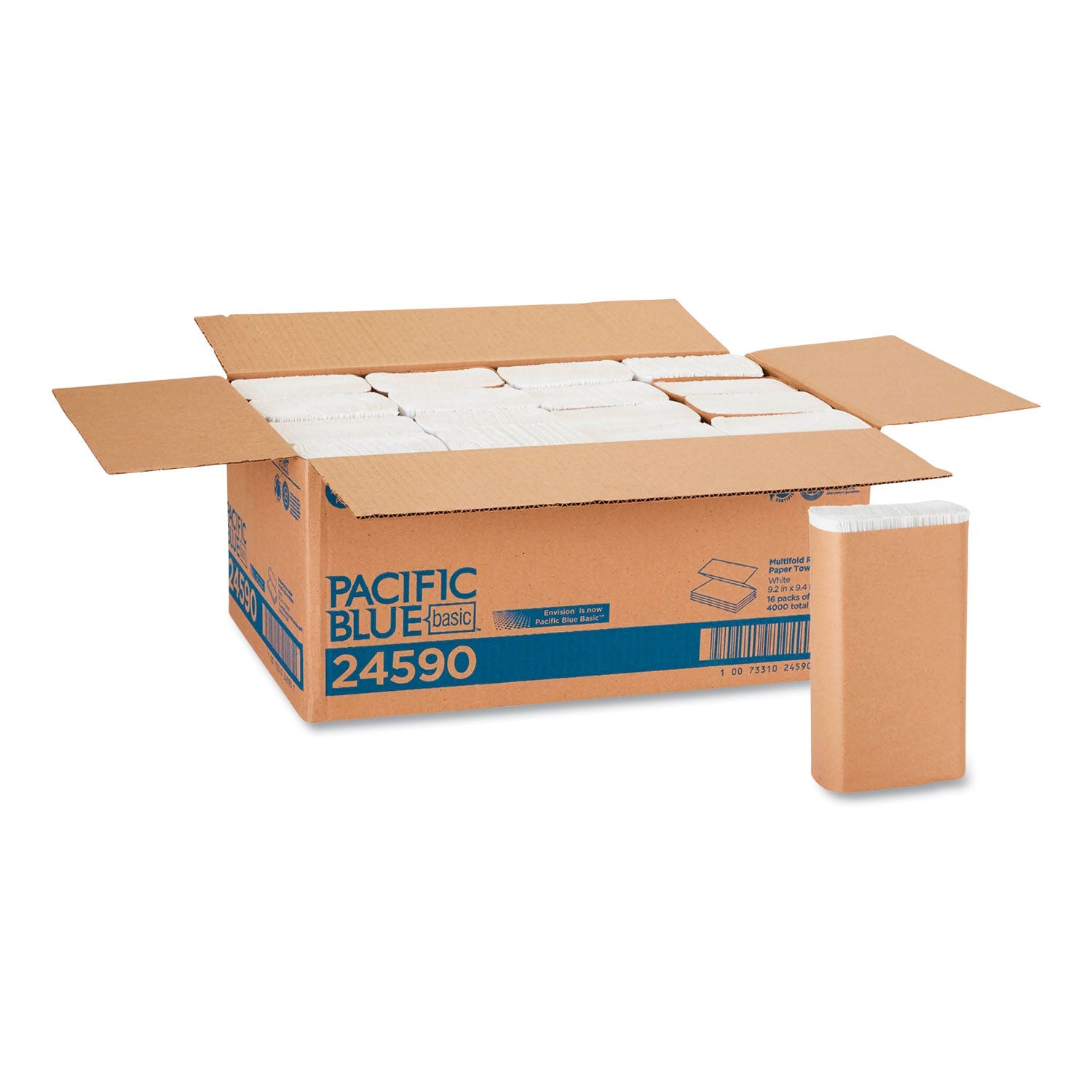 Pacific Blue Basic M-Fold Paper Towels | 16-Pack