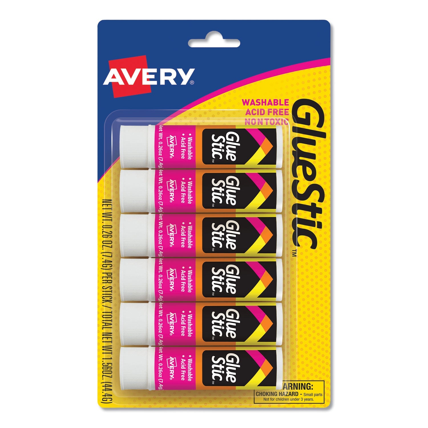 Permanent Glue Stic Value Pack | 6-Pack | Avery®