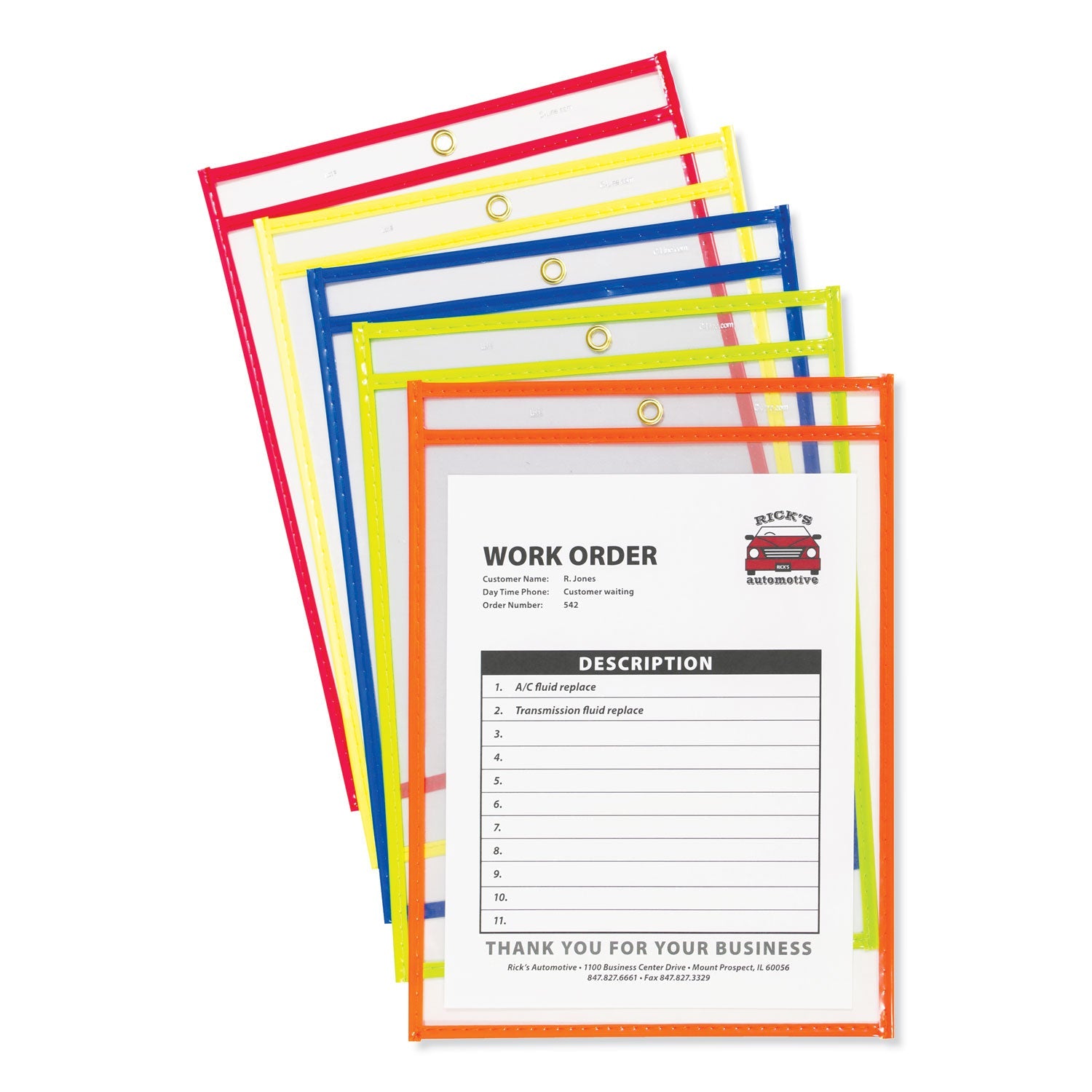 Stitched Shop Ticket Holders | Neon, 10-Pack