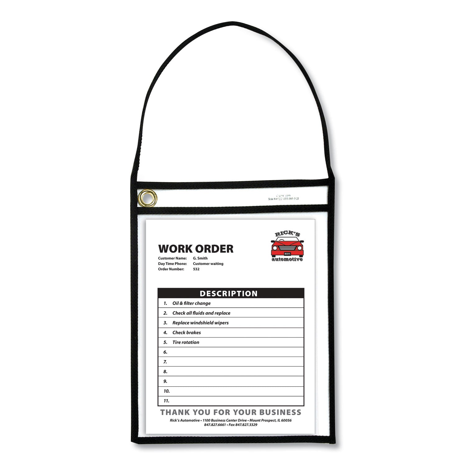 C-Line 1-Pocket Shop Ticket Holder w/Strap