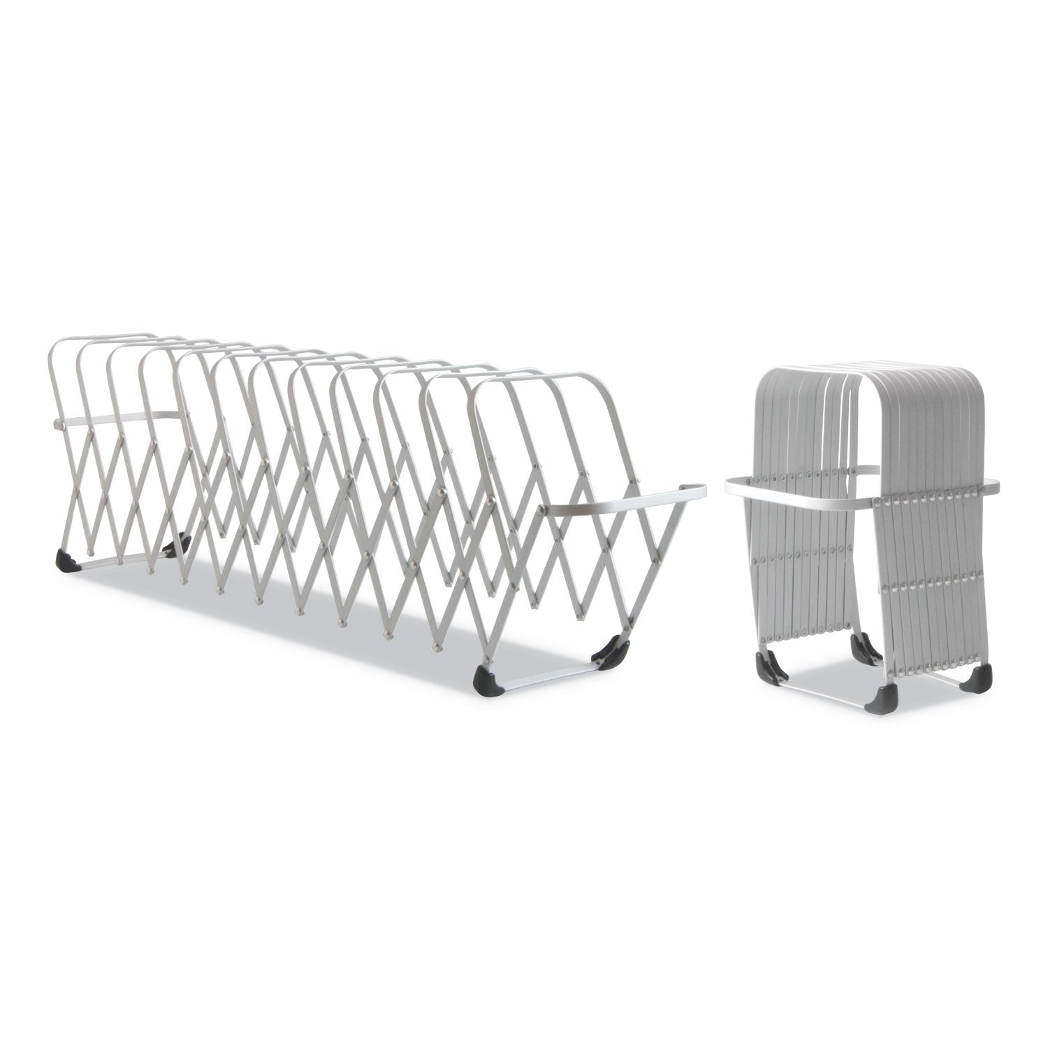 LEE Flexifile Expandable Collator To Organizer, 12 Sections, Letter To Legal Size Files, 6" X 6.75" X 10.5", Silver