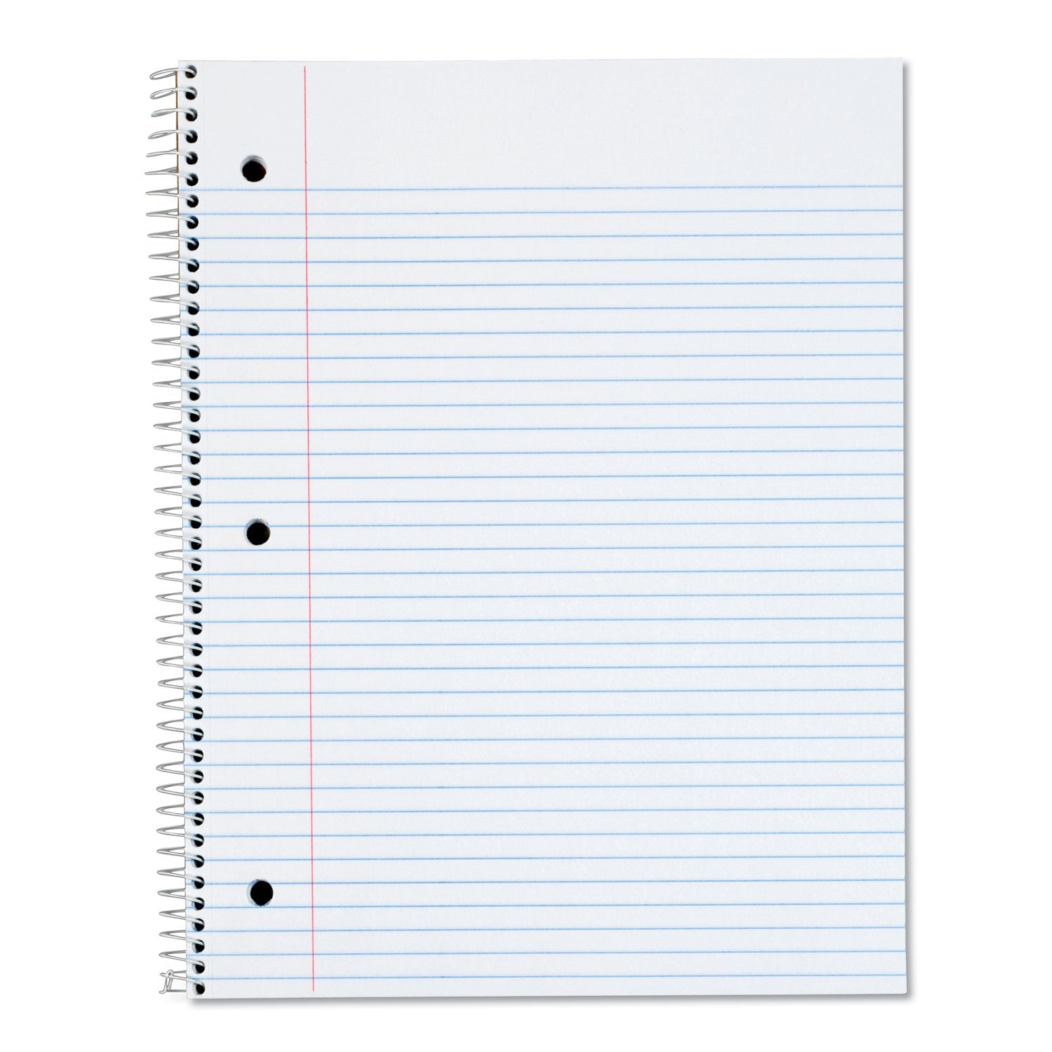 Oxford™ Coil-Lock Wirebound Notebooks, 3-Hole Punched, 1-Subject, Medium/College Rule, Randomly Assorted Covers, (70) 10.5 x 8 Sheets