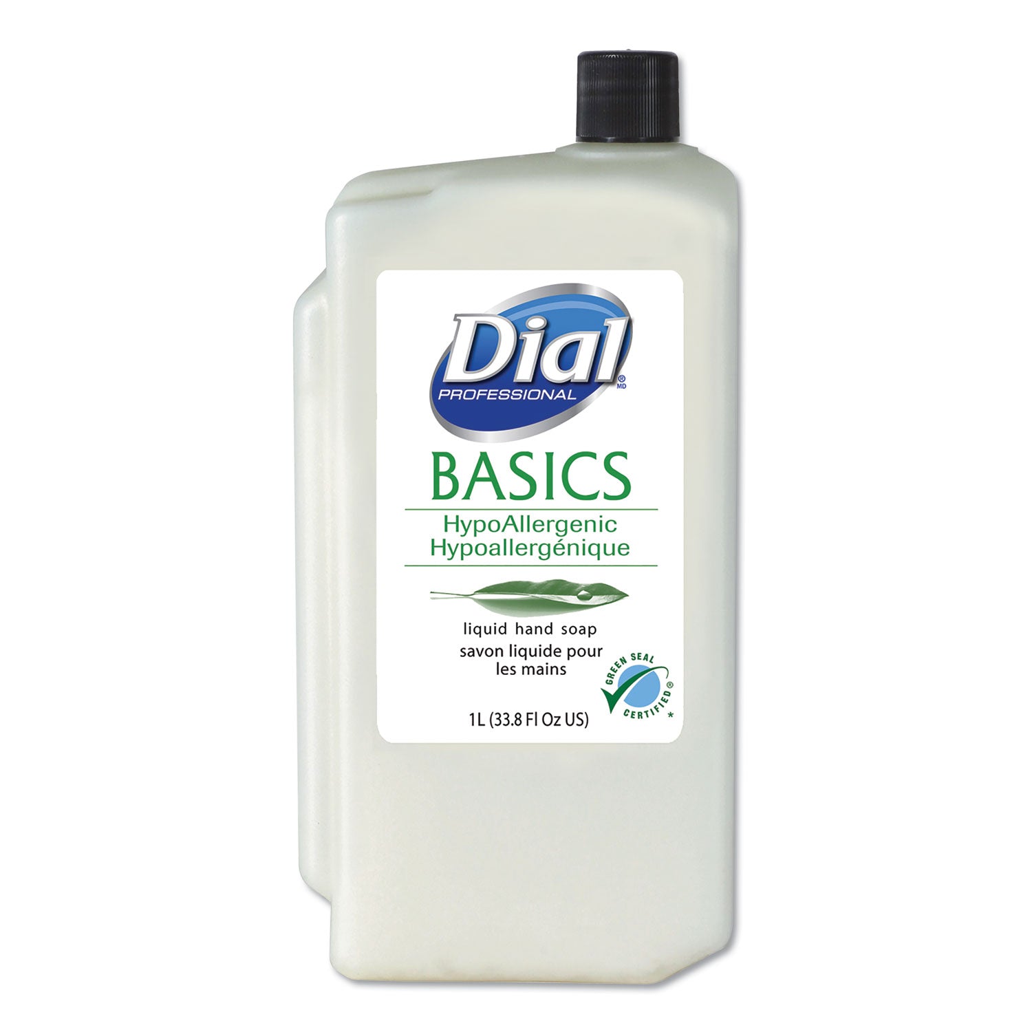 Dial® Professional Basics Liquid Hand Soap Refill for 1 L Liquid Dispenser, Fresh Floral Scent, 1 L, 8/Carton