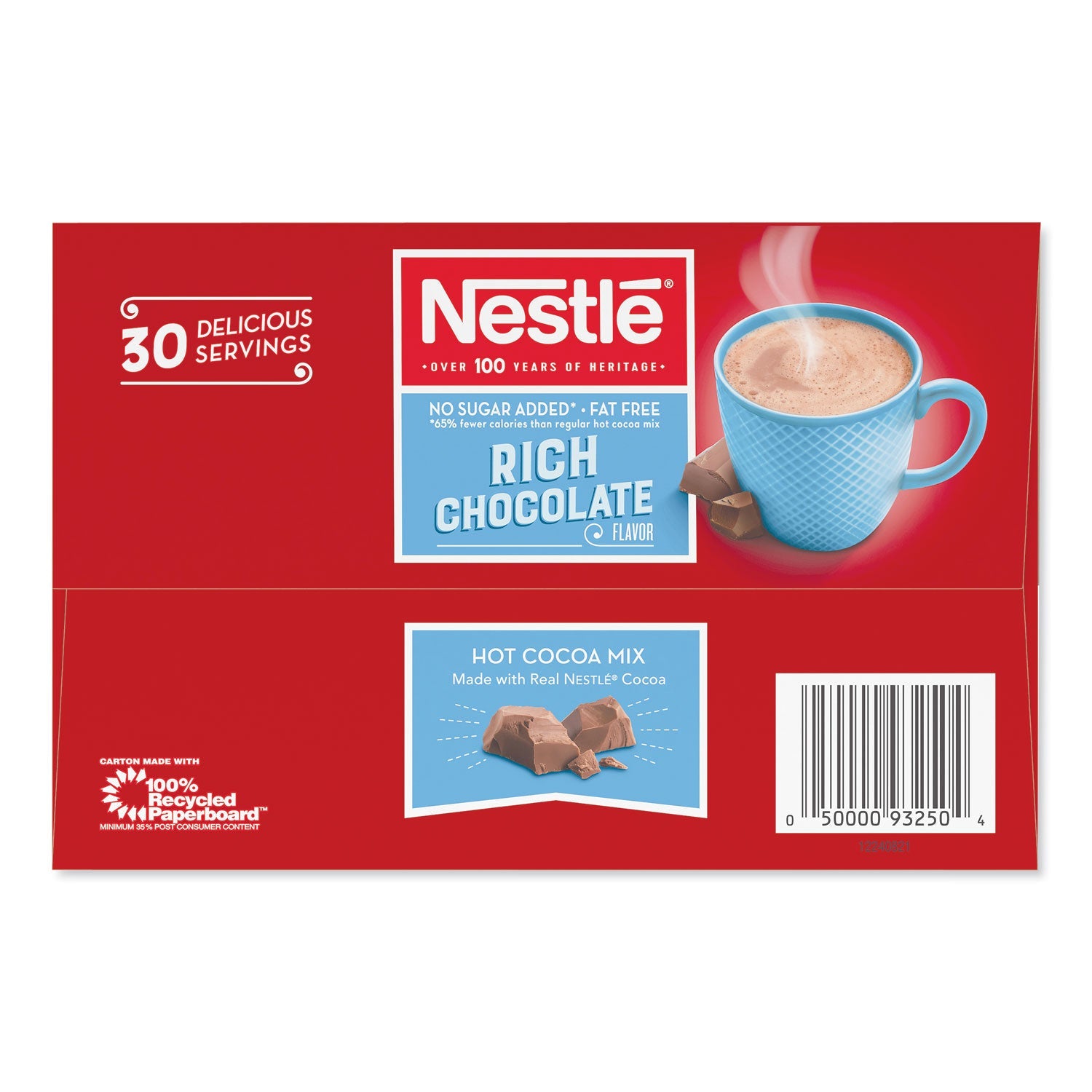 Nestlé® No-Sugar-Added Hot Cocoa Mix Envelopes, Rich Chocolate, 0.28 Oz Packet, 30/box