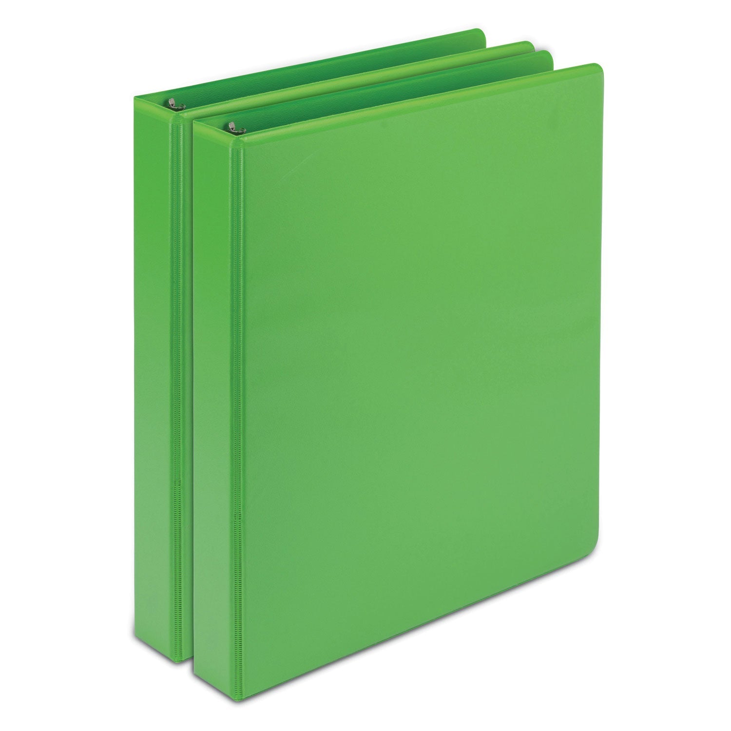 Samsill® Earth's Choice Plant-Based Durable Fashion View Binder, 3 Rings, 1" Capacity, 11 x 8.5, Lime, 2/Pack