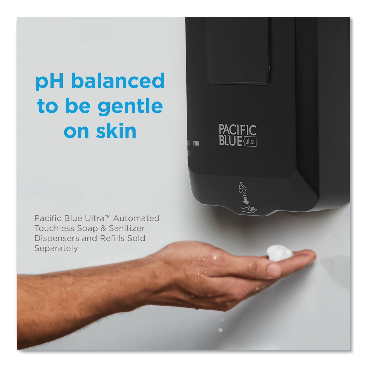 Georgia Pacific® Professional Pacific Blue Ultra Automated Touchless Soap/sanitizer Dispenser, 1,000 Ml, 6.54 X 11.72 X 4, Black