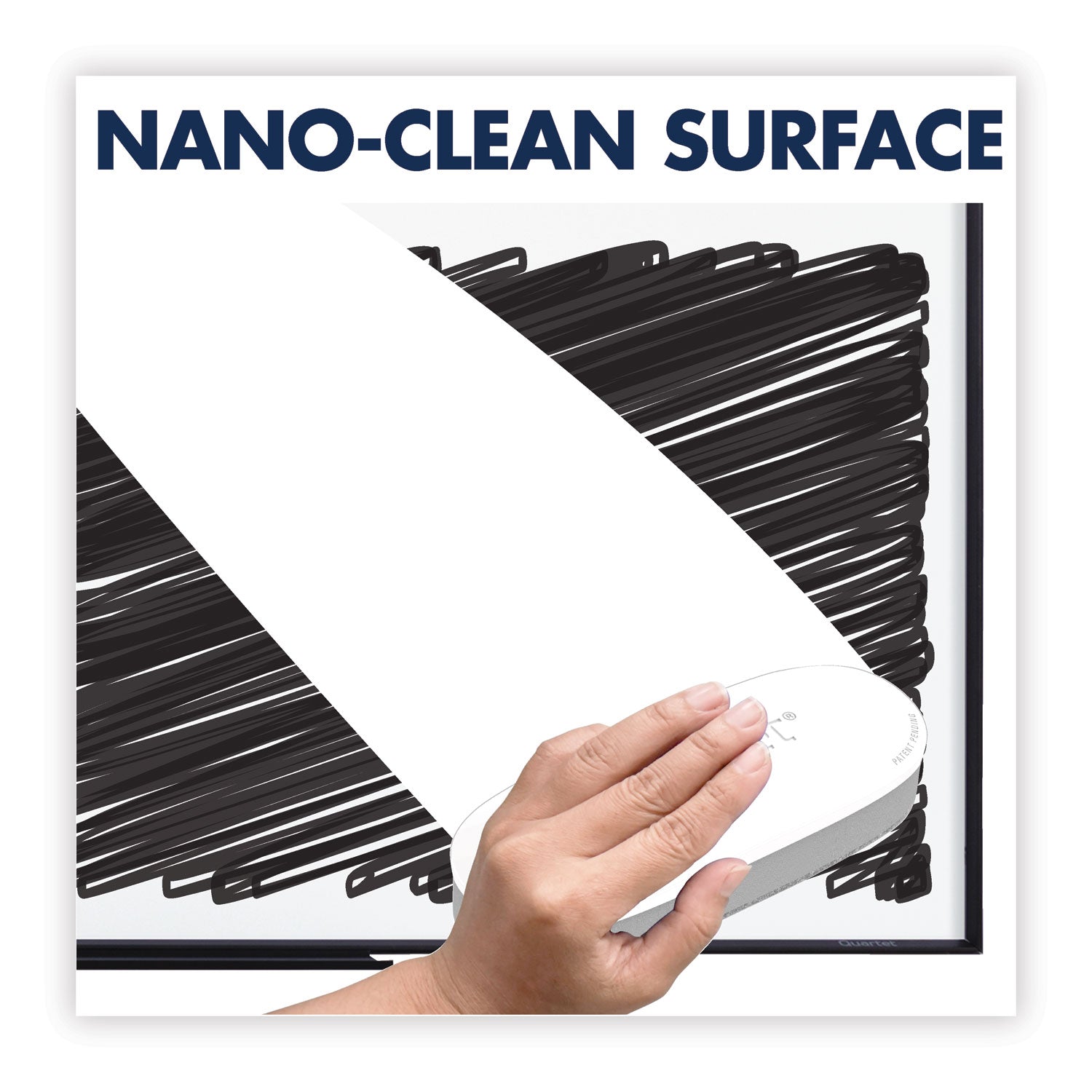 Quartet® Classic Series Nano-Clean Dry Erase Board, 36" x 24", White Surface, Satin Aluminum Frame