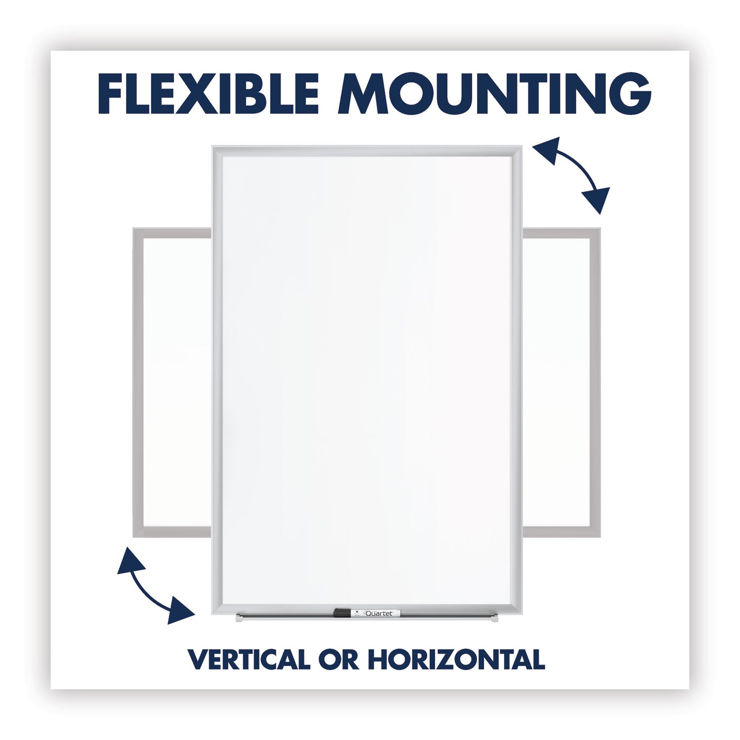 Quartet® Classic Series Nano-Clean Dry Erase Board, 60" x 36", White Surface, Satin Aluminum Frame