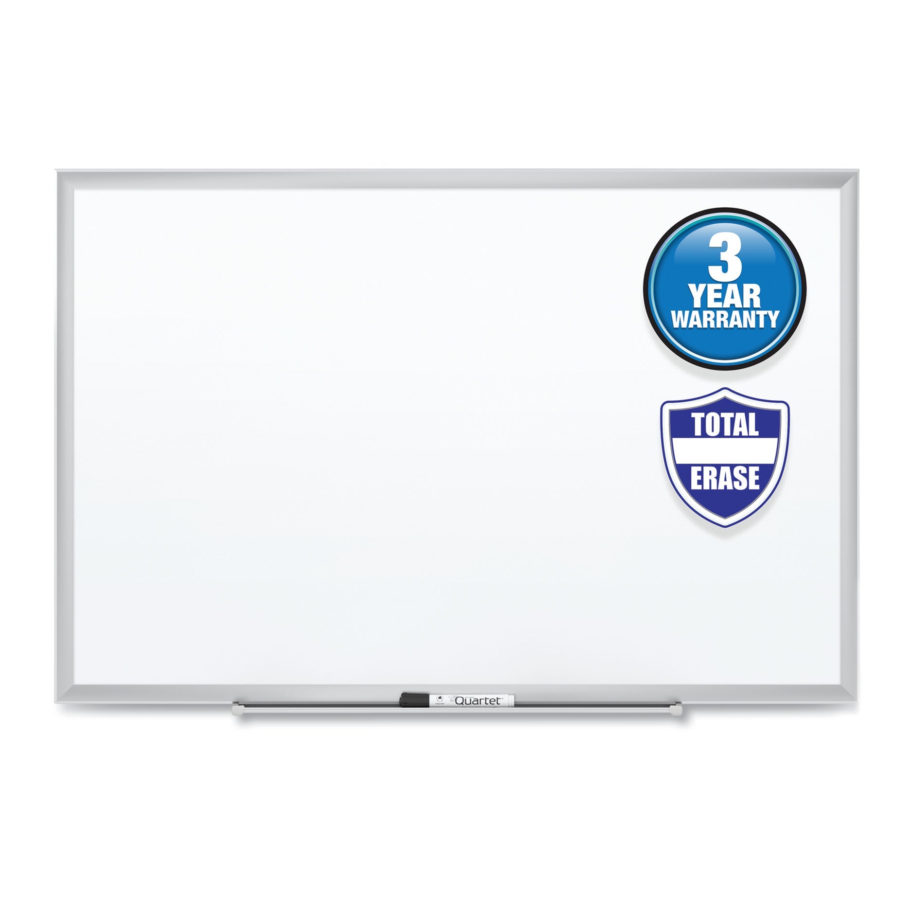 Quartet® Classic Series Total Erase Dry Erase Boards, 24" x 18", White Surface, Anodized Aluminum Frame