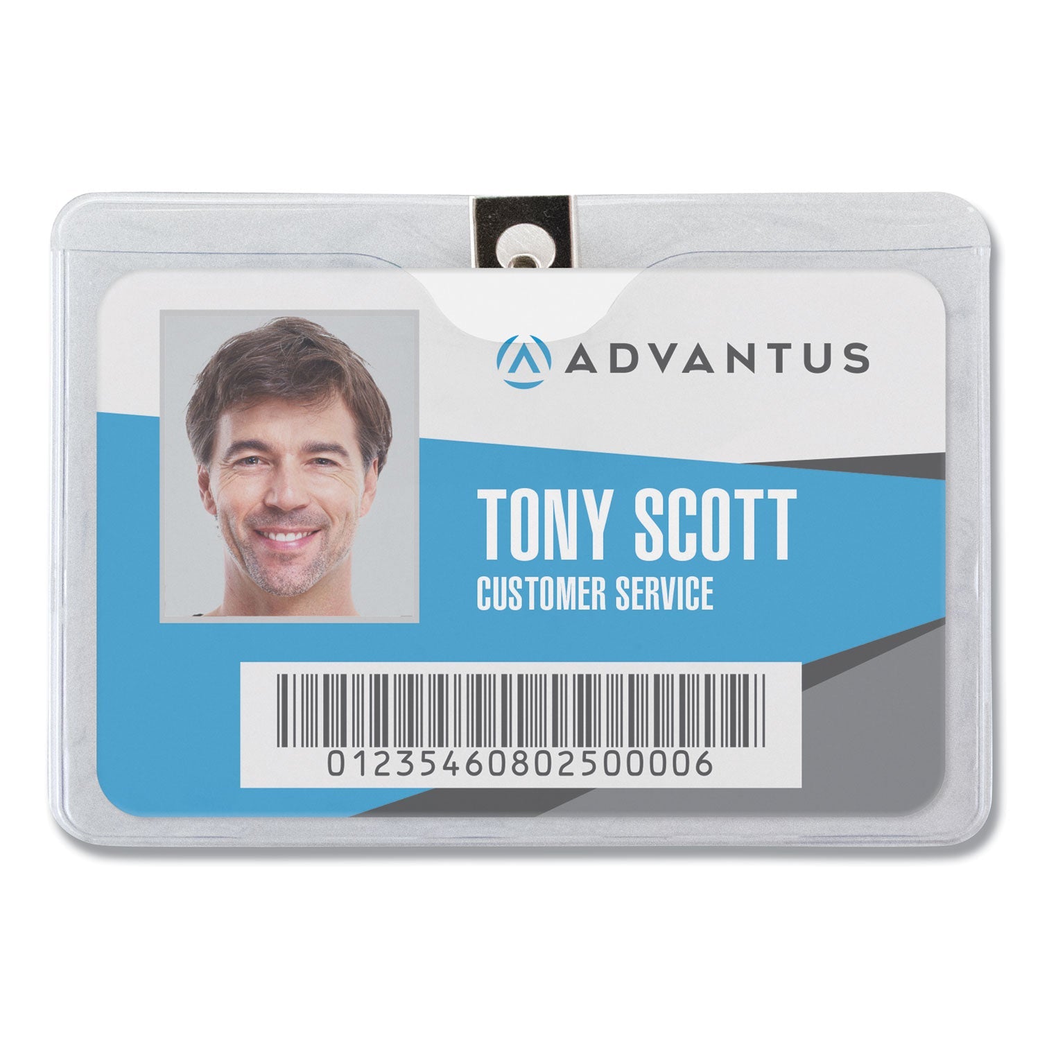 ID Badge Holders with Clip | Horizontal | 50-Pack