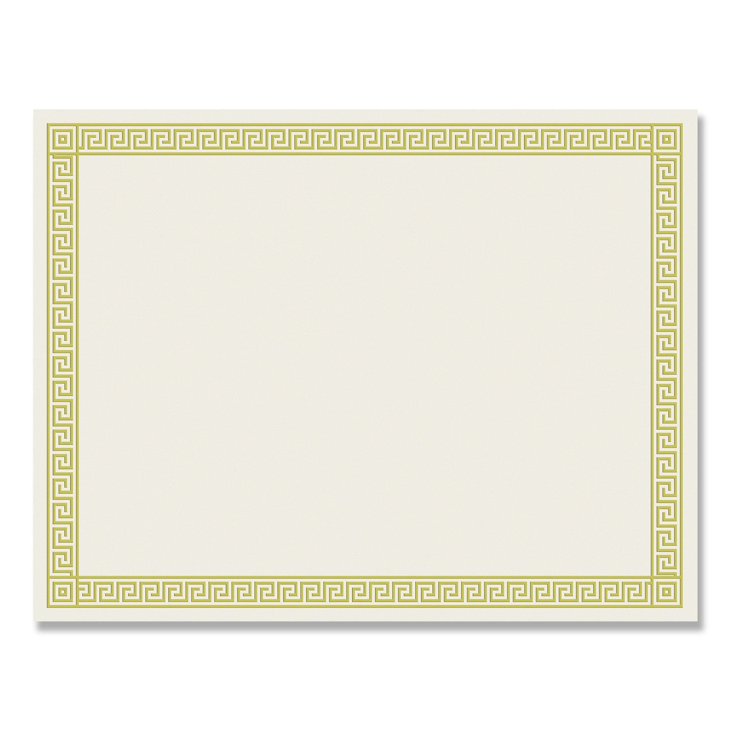 Great Papers!® Foil Border Certificates, 8.5 X 11, Ivory/gold With Channel Gold Border, 12/pack