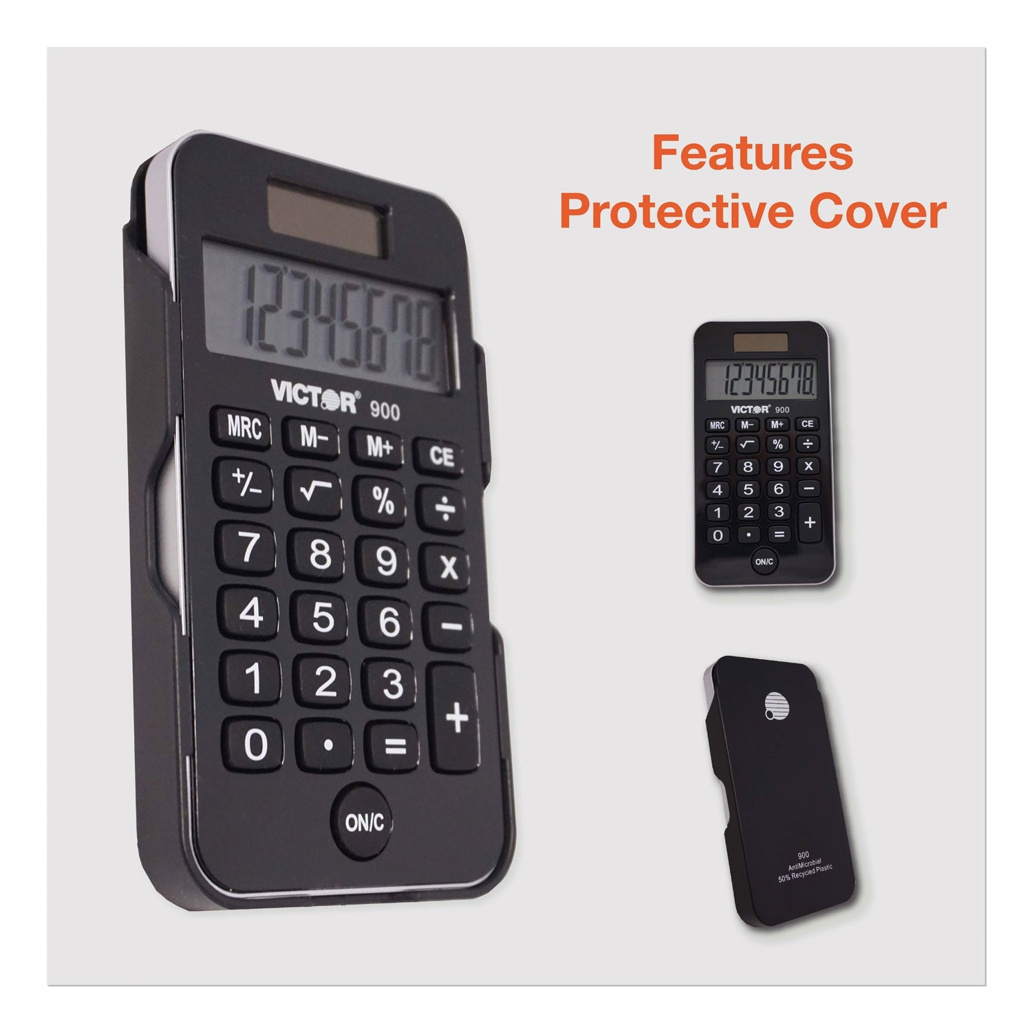 Victor® 900 Antimicrobial Pocket Calculator, 8-Digit Lcd
