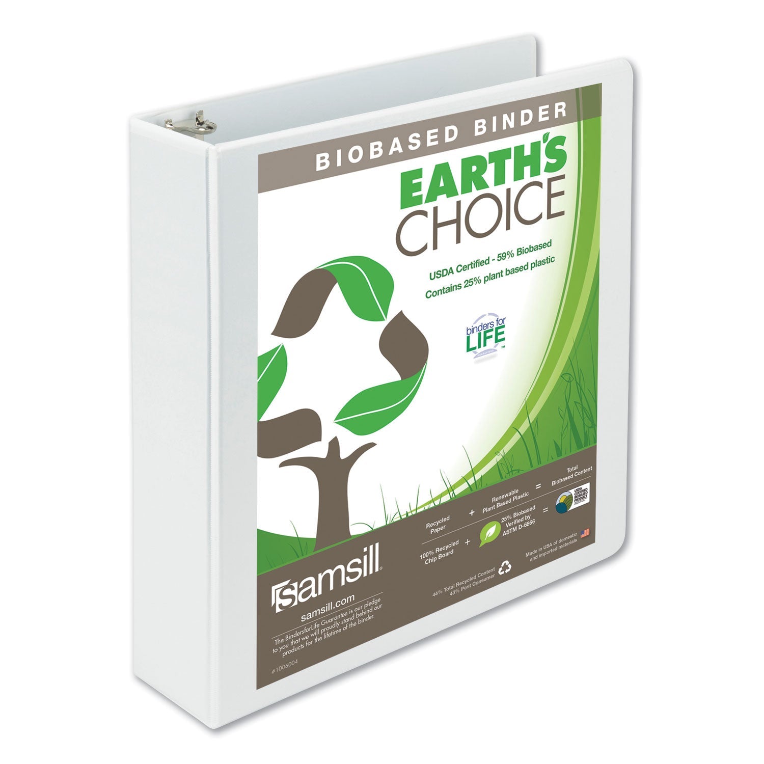 Plant-Based View Binder | 2" White Round Ring