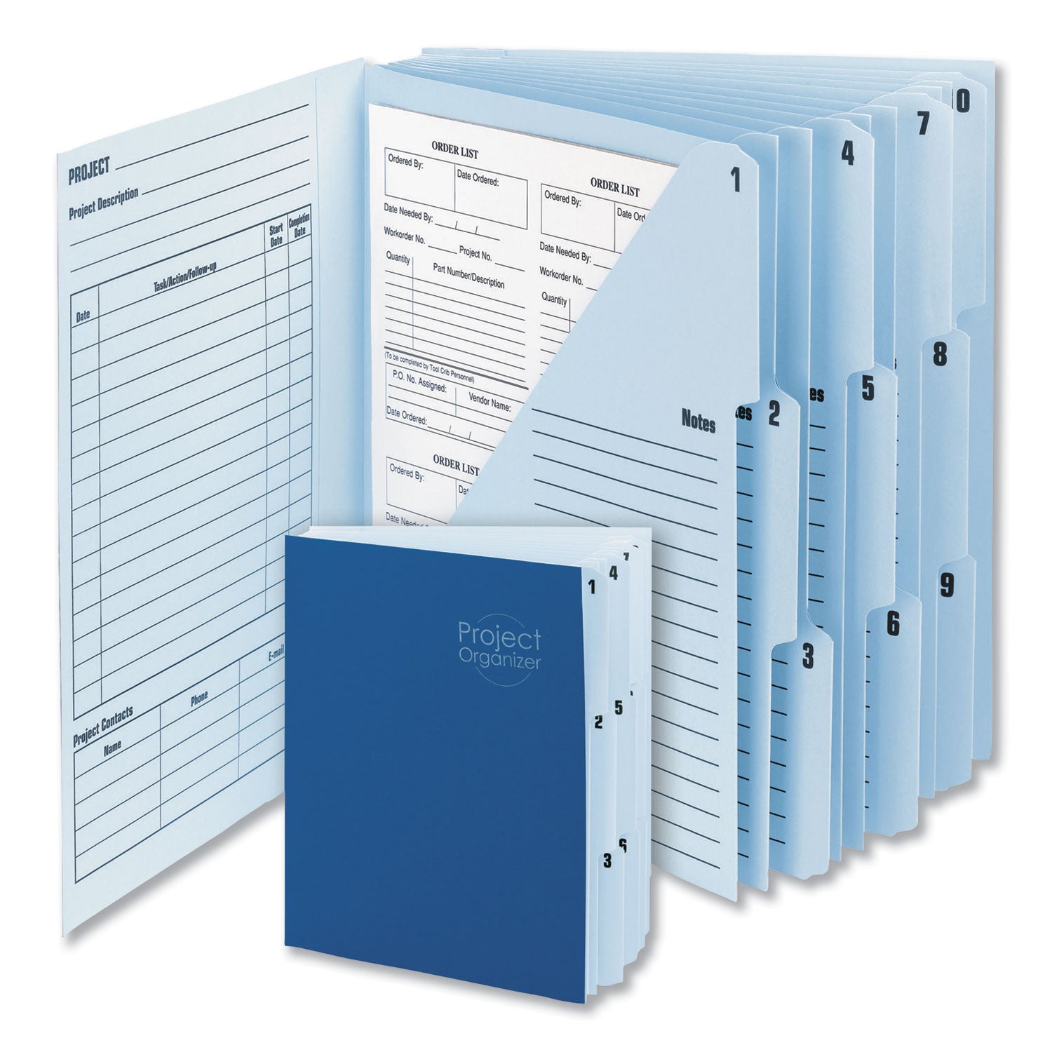 10-Pocket Project Organizer | Smead, Blue