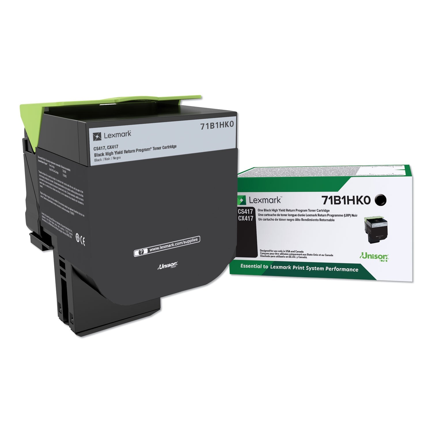 Lexmark™ 71b1hk0 Unison High-Yield Toner, 6,000 Page-Yield, Black