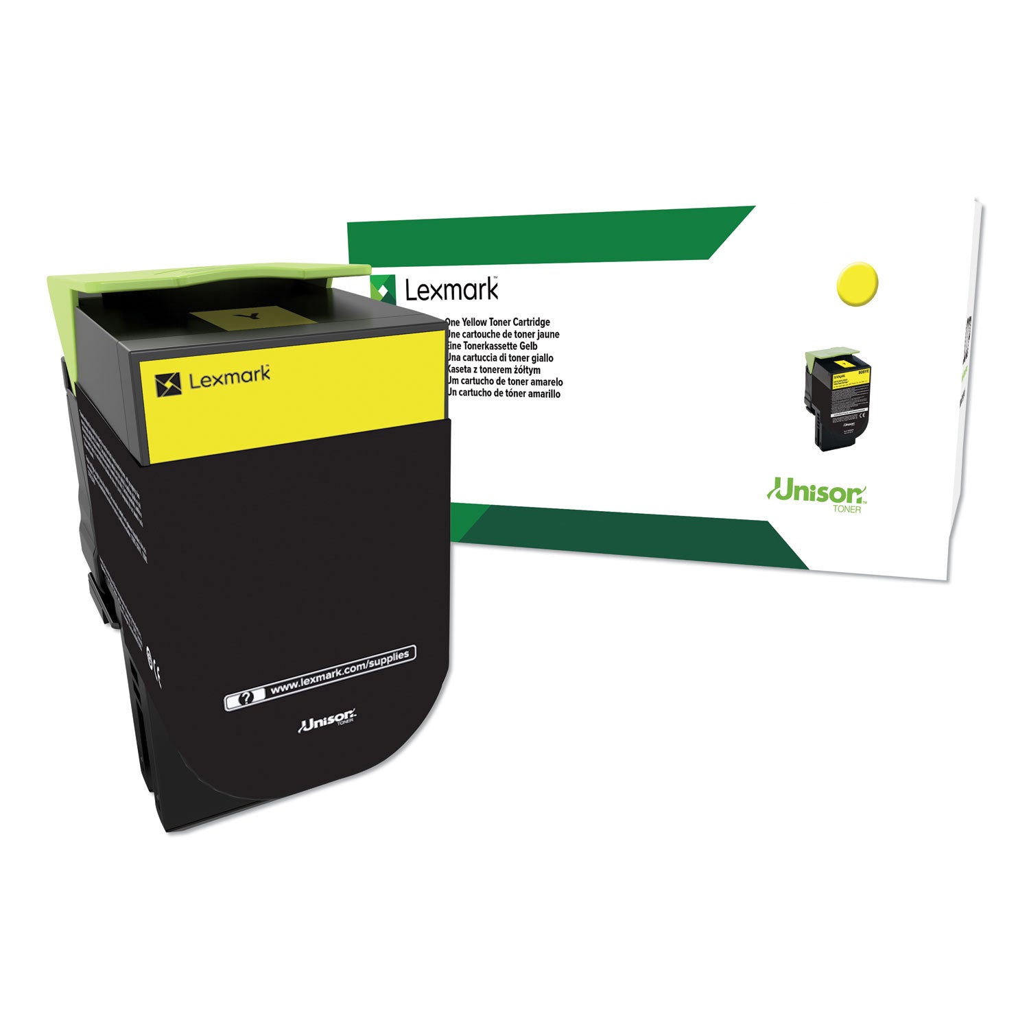 Lexmark 80C1HY0 High-Yield Toner | Yellow