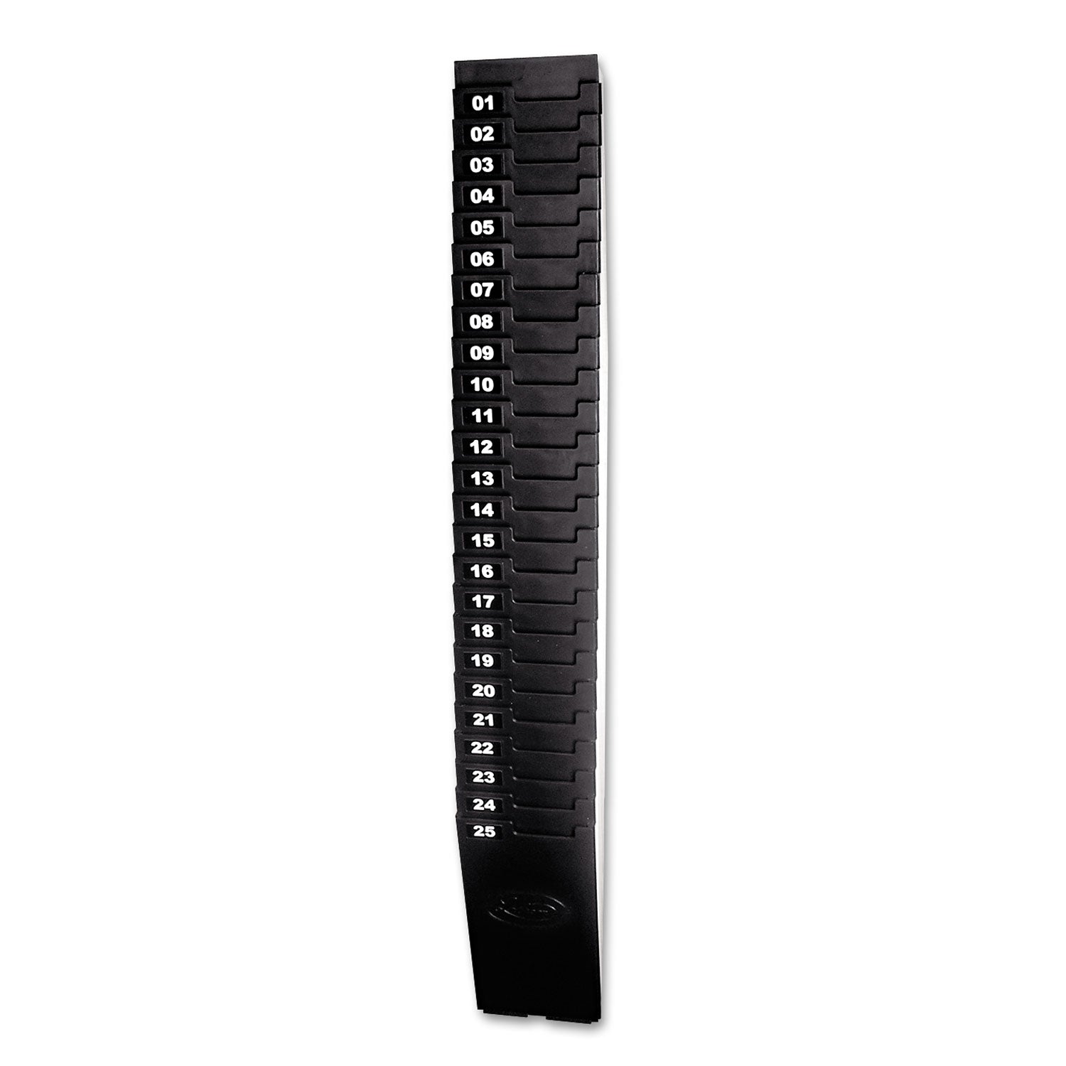 Lathem® Time Time Card Rack For 7" Cards, 25 Pockets, Abs Plastic, Black
