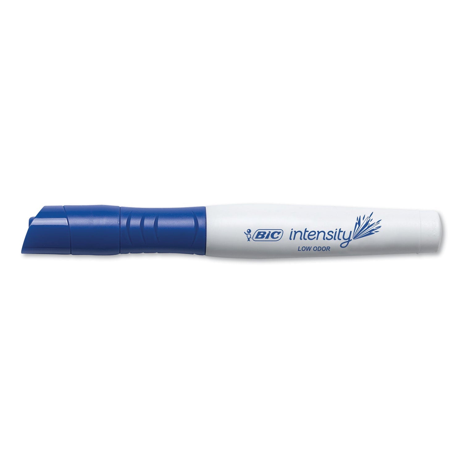 BIC® Intensity Low Odor Chisel Tip Dry Erase Marker, Broad Chisel Tip, Blue, Dozen
