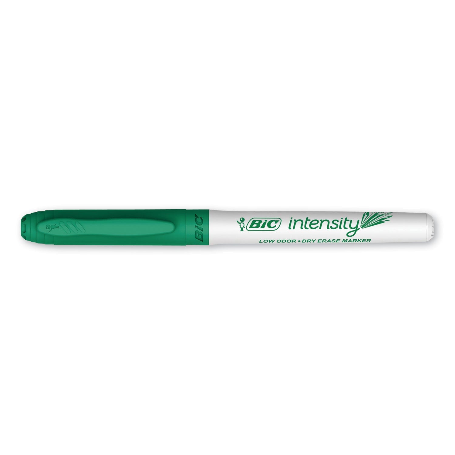 BIC® Intensity Low Odor Fine Point Dry Erase Marker, Fine Bullet Tip, Green, Dozen