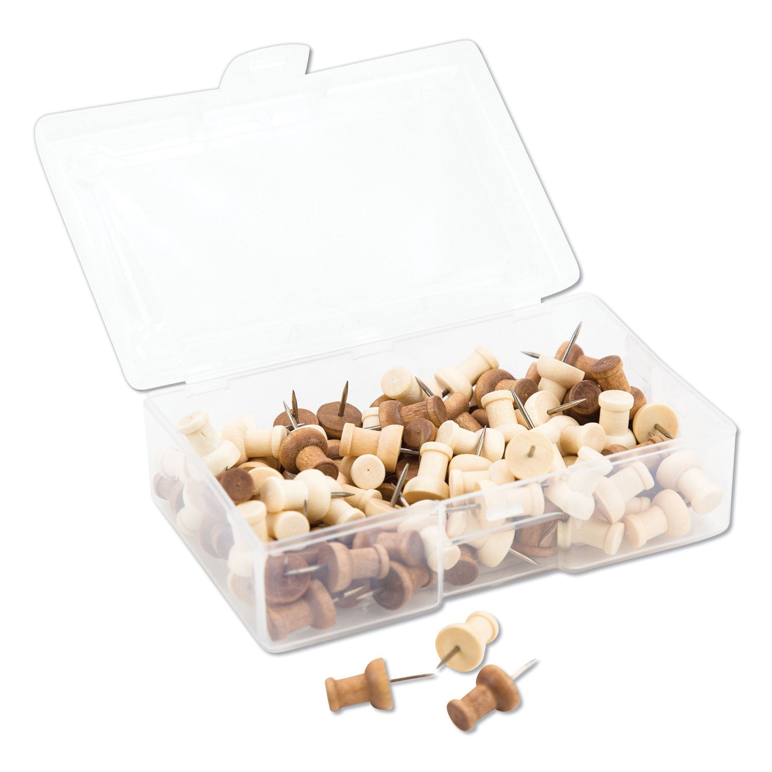 Fashion Push Pins | Wood 100-Pack