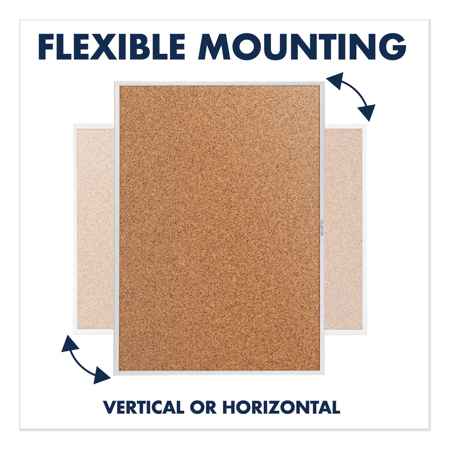 Quartet® Classic Series Cork Bulletin Board, 36" x 24", Tan Surface, Anodized Aluminum Frame