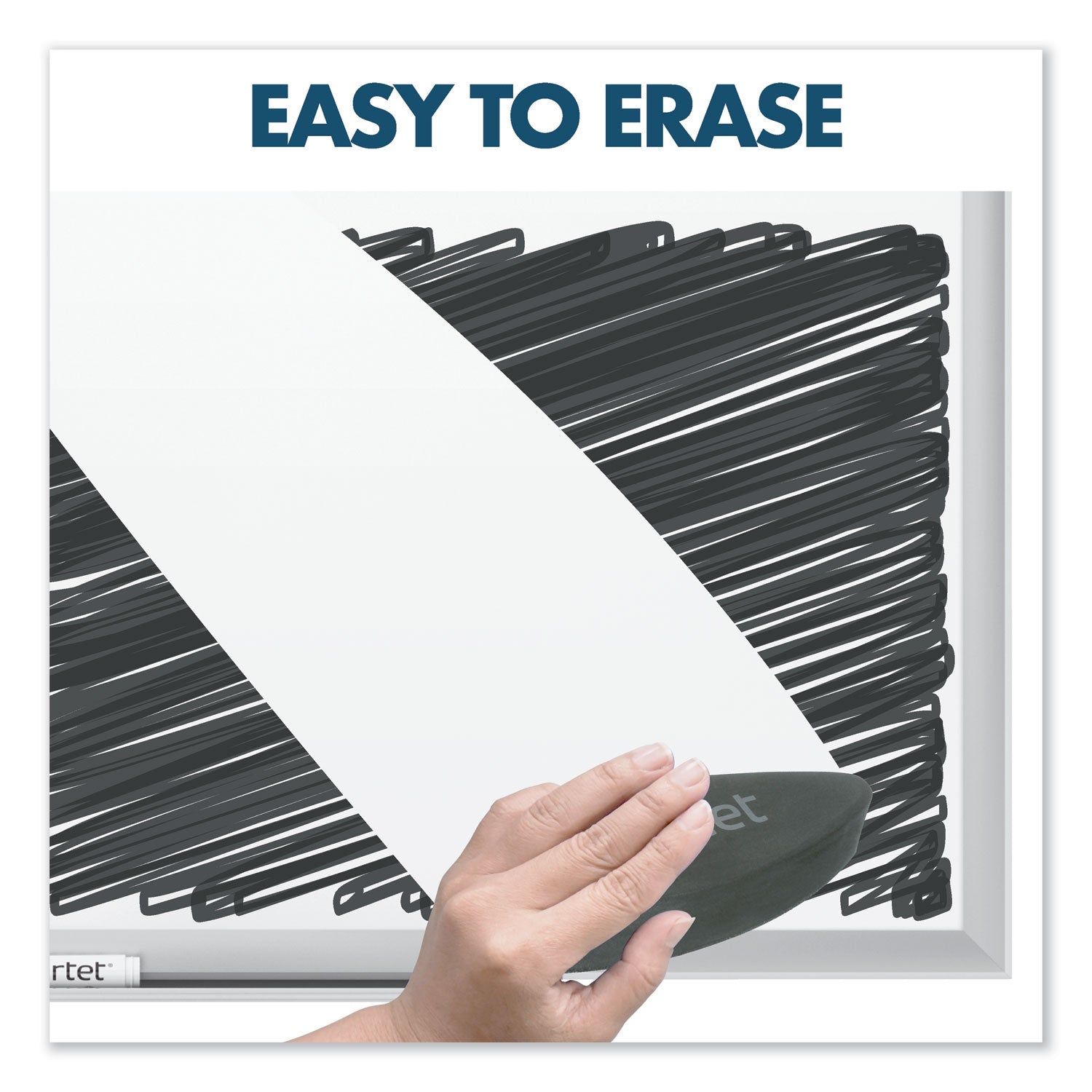 Quartet® Classic Series Porcelain Magnetic Dry Erase Board, 72" x 48", White Surface, Satin Aluminum Frame