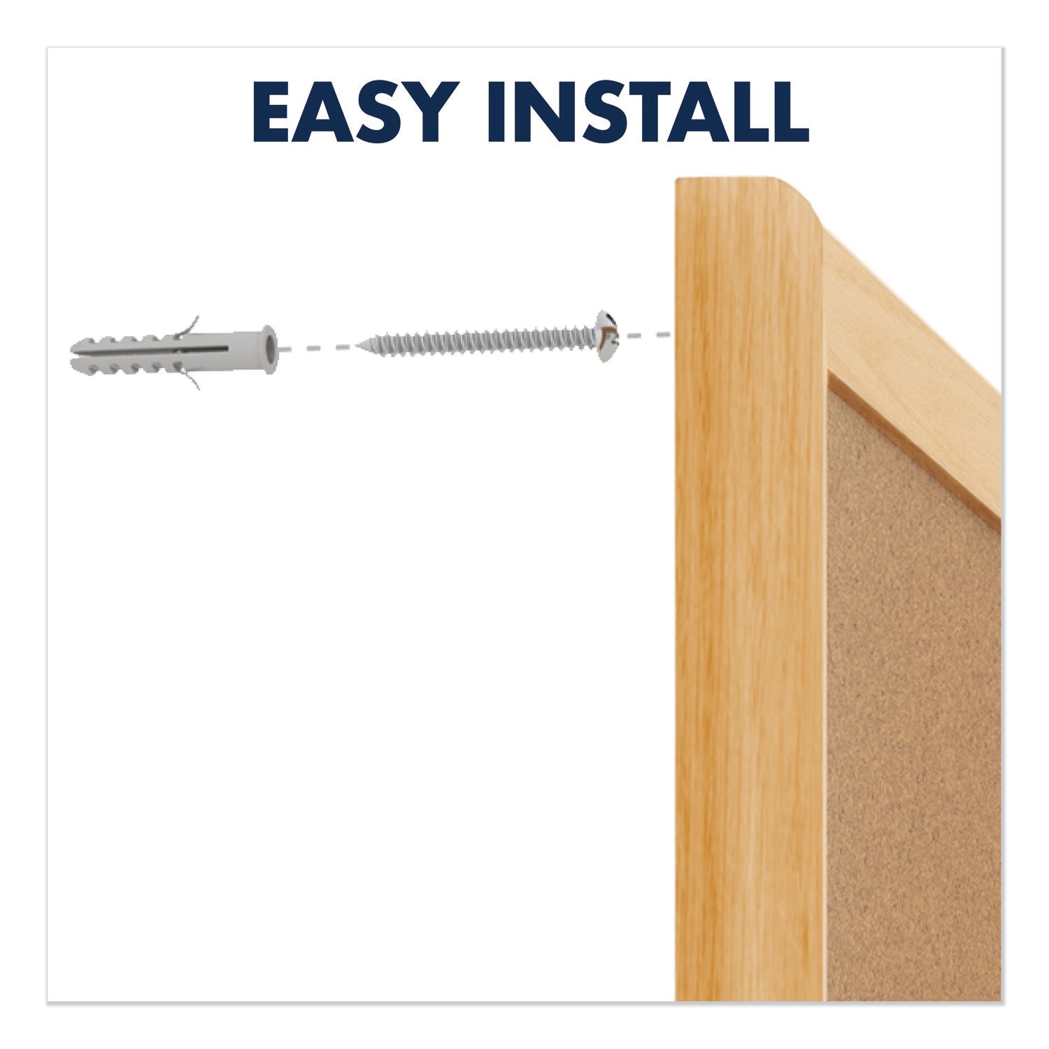 Quartet® Classic Series Cork Bulletin Board, 96" x 48", Tan Surface, Oak Finished Fiberboard (MDF) Frame