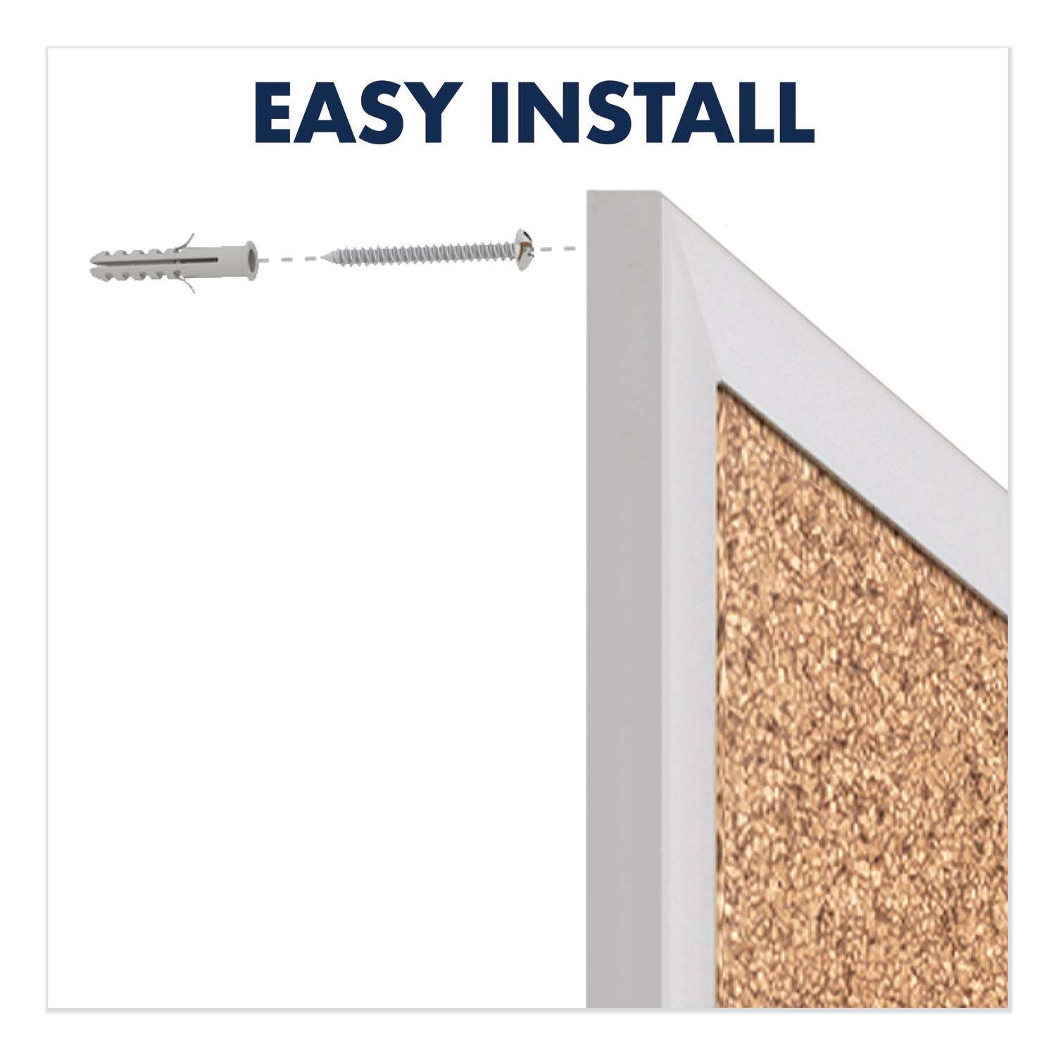 Quartet® Classic Series Cork Bulletin Board, 96" x 48", Tan Surface, Anodized Aluminum Frame