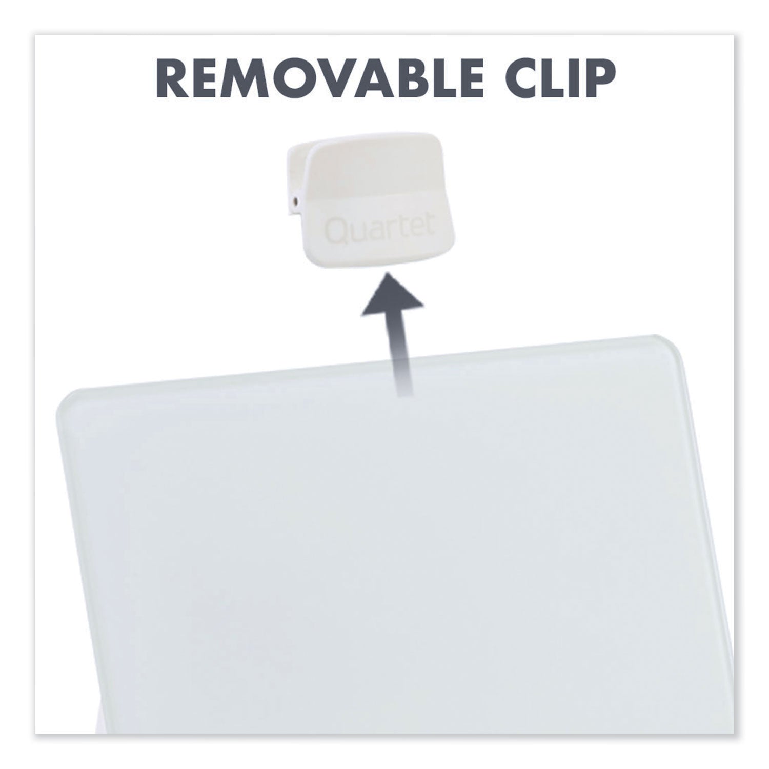 Quartet® Glass Dry Erase Desktop Copy Holder, 20 Sheet Capacity, Glass/Plastic, White
