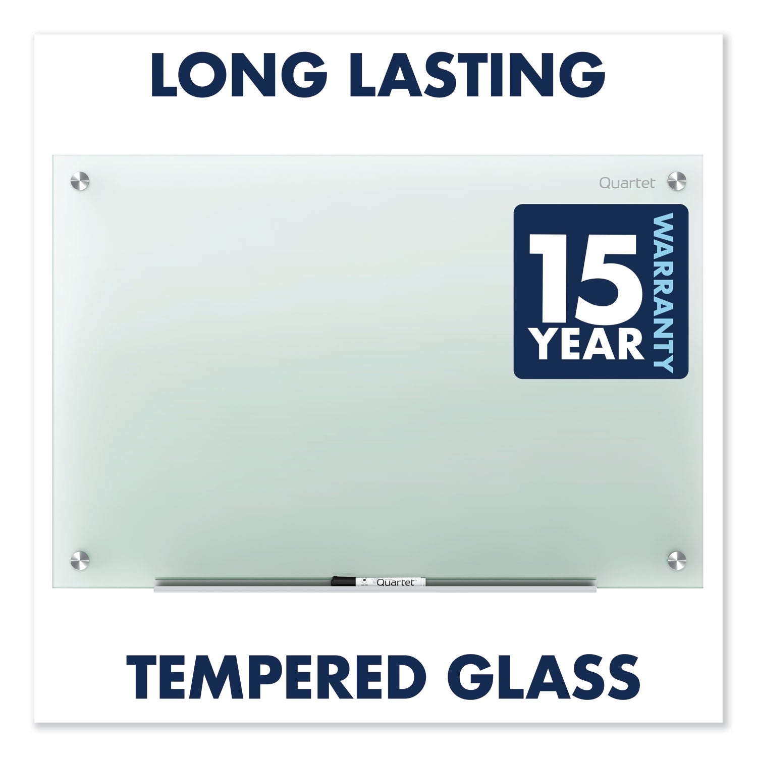Quartet® Infinity Glass Marker Board, 48" x 36", Frost Surface