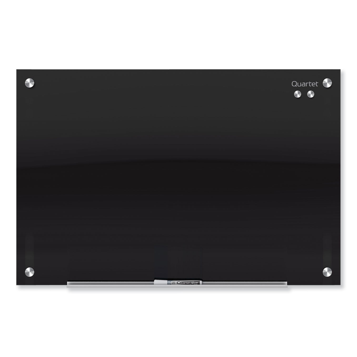 Quartet® Infinity Magnetic Glass Marker Board, 96" x 48", Black Surface