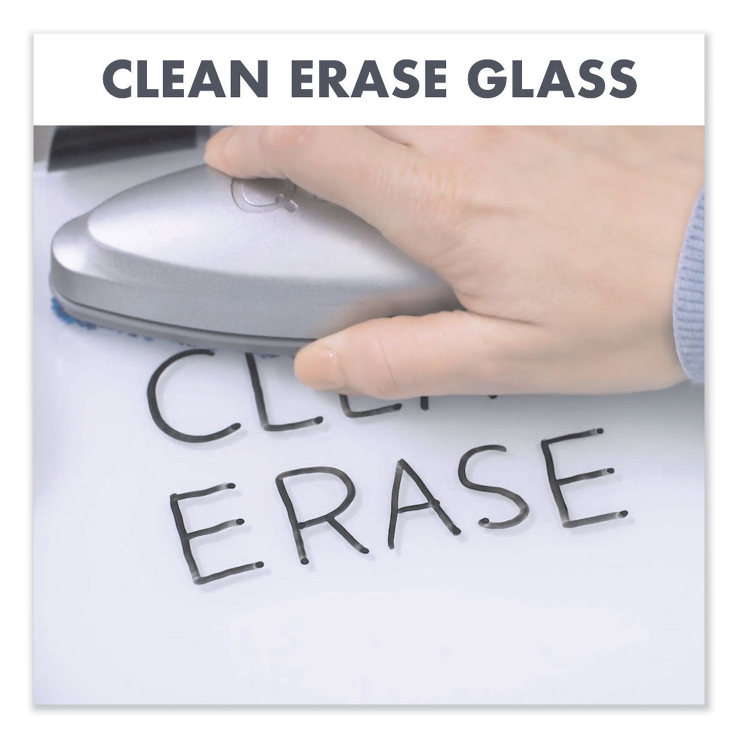 Quartet® Glass Dry Erase Desktop Copy Holder, 20 Sheet Capacity, Glass/Plastic, White