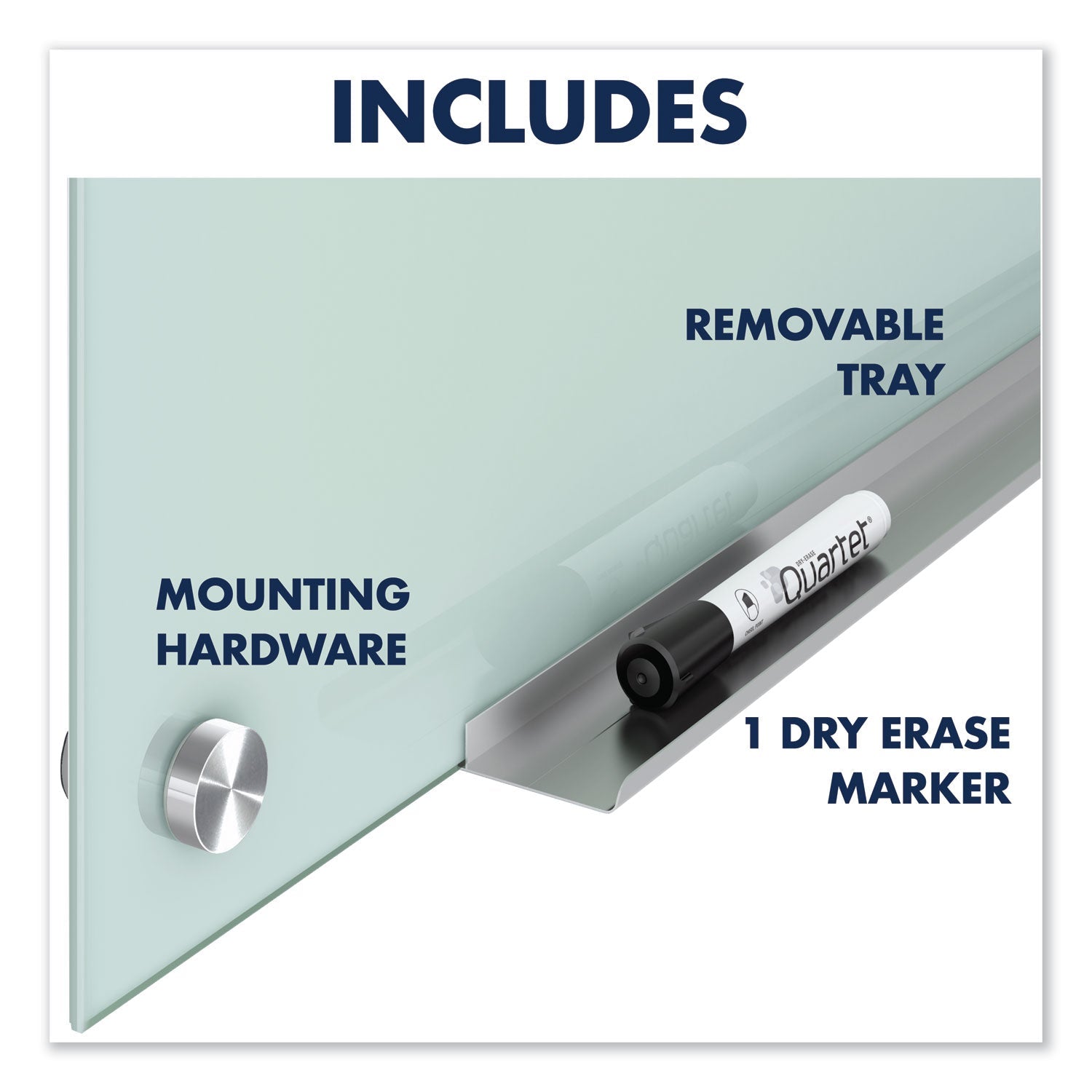 Quartet® Infinity Glass Marker Board, 72" x 48", Frost Surface