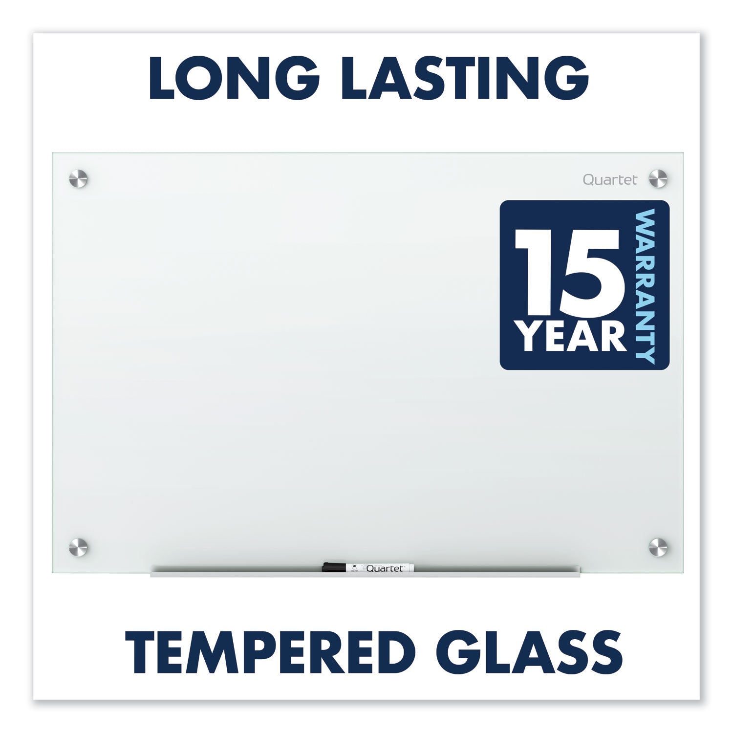 Quartet® Infinity Magnetic Glass Marker Board, 48" x 36", White Surface
