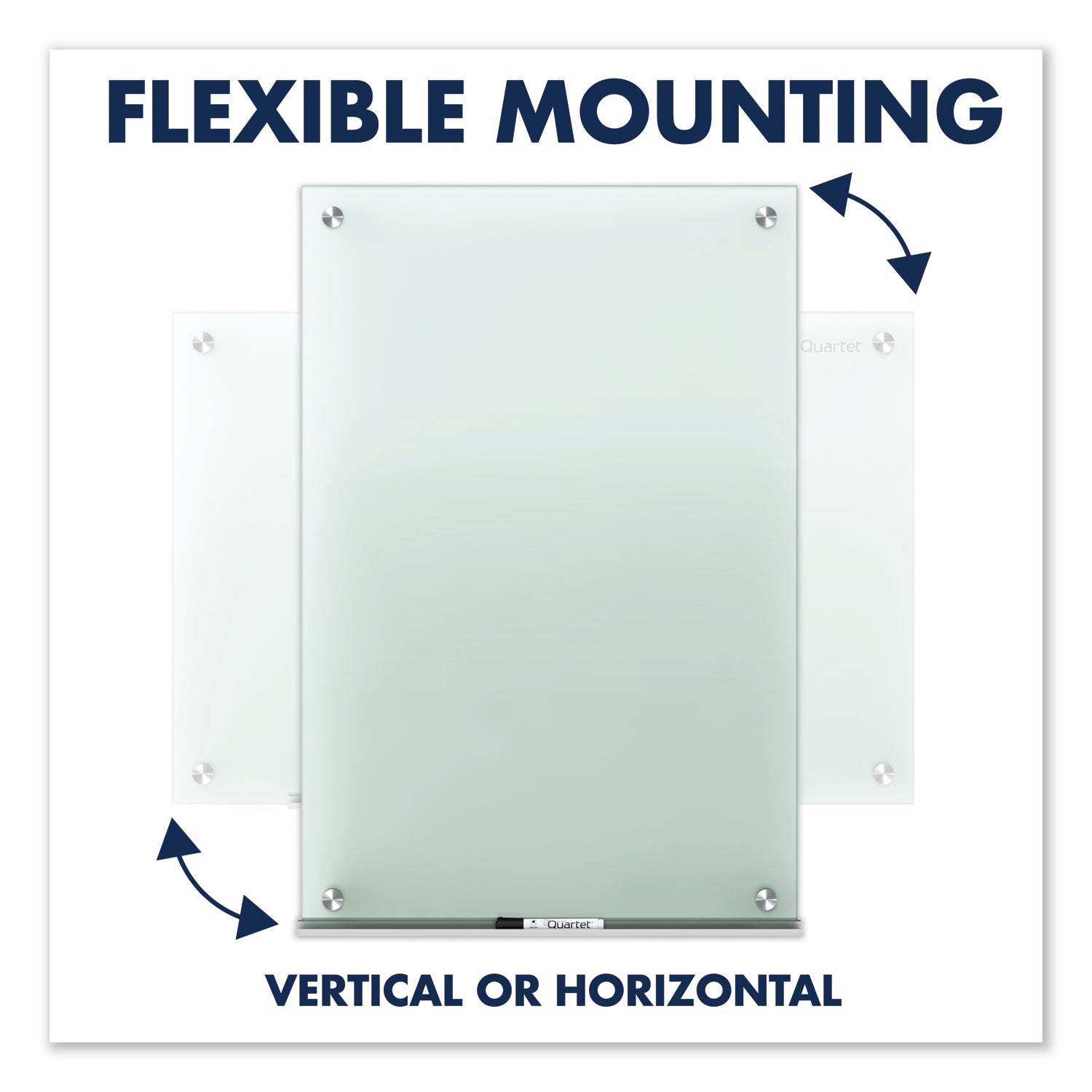 Quartet® Infinity Glass Marker Board, 72" x 48", Frost Surface